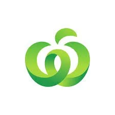 Green abstract apple logo with two curved shapes and a dot
