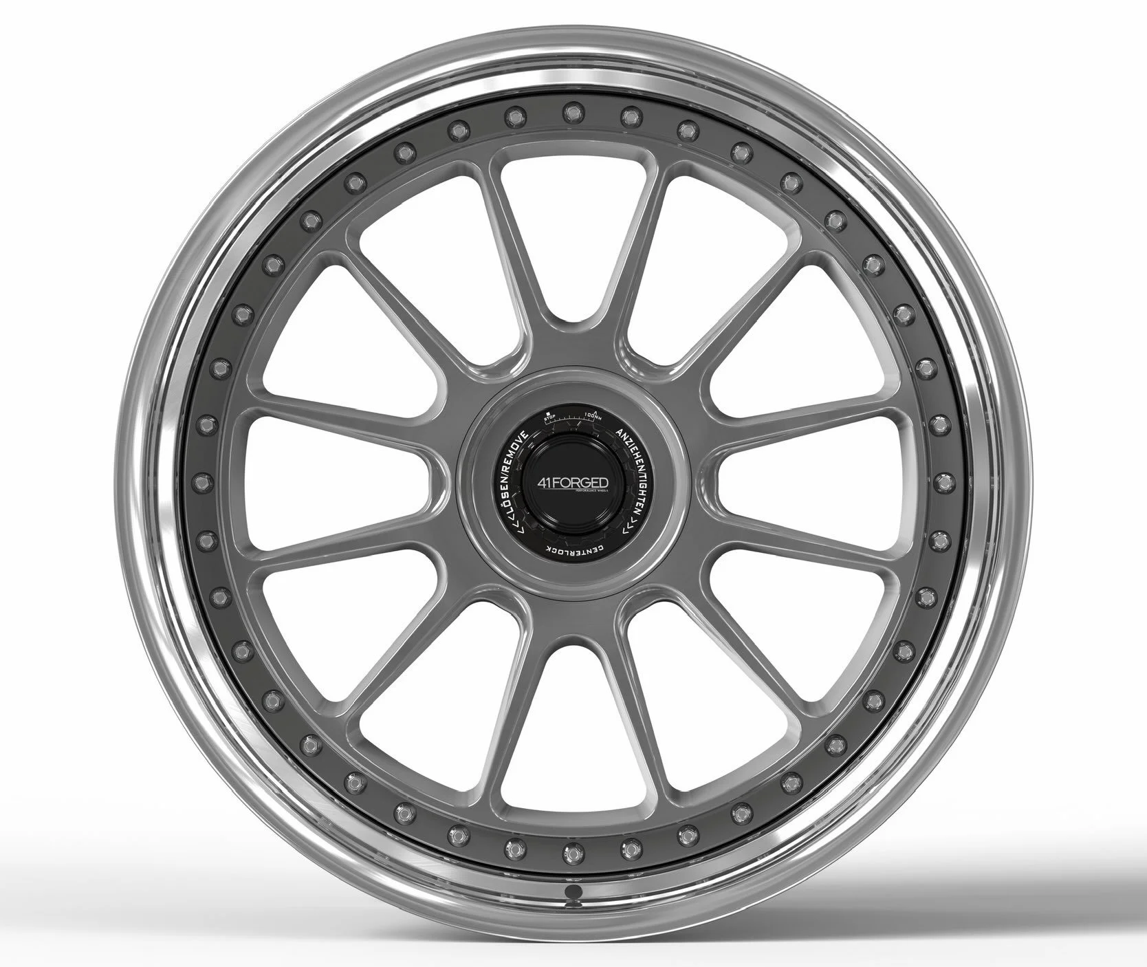 Our PS-12 wheels featured with the center-lock option. 

2pc design || Forged 6061-T6 || Brushed Grey x Polished Lip x Exposed hardware

💻 www.41forged.com
☎️ 469-234-8327
📧 41forged@gmail.com

#porschegt3 #porsche911 #lamborghini #mclaren