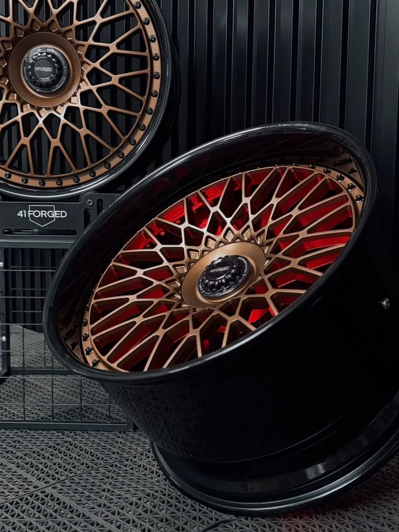 41 FORGED PS-M4  C8 Z06 Bronze and Black 2PC wheels Porsche GT3 BC FORGED VT FORGED Signature forged wheels