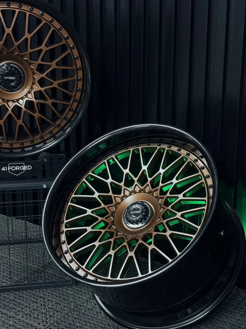 41 FORGED PS-M4  C8 Z06 Bronze and Black 2PC wheels Porsche GT3 BC FORGED VT FORGED Signature forged wheels