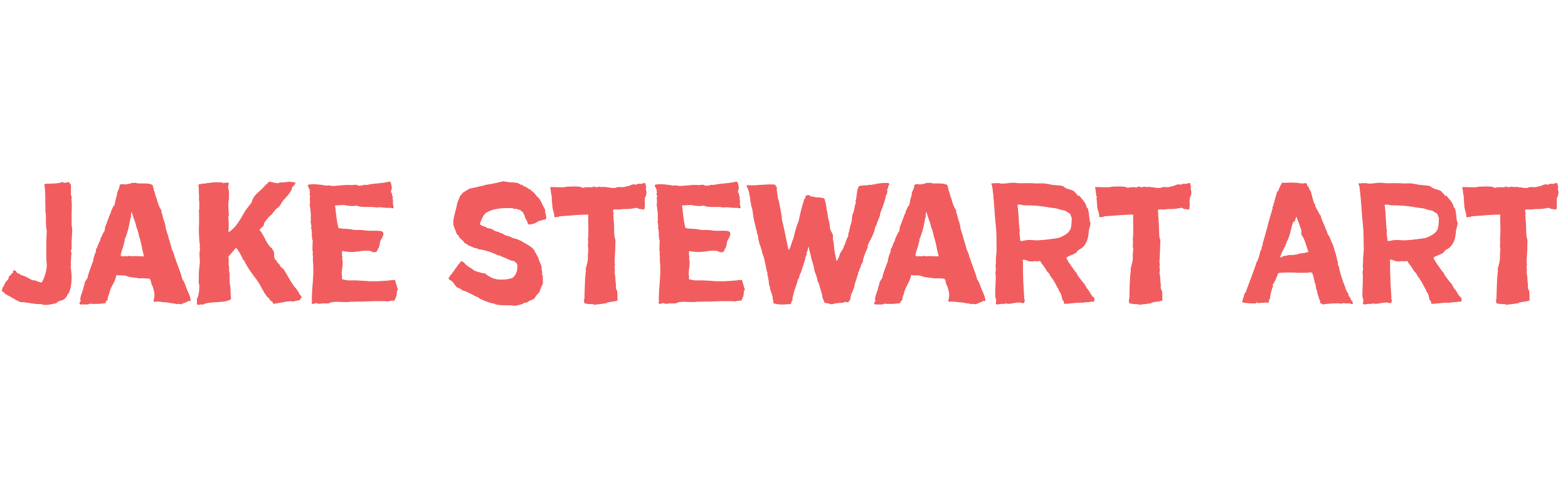 Logo of Jake Stewart Art with stylized red text on black background.