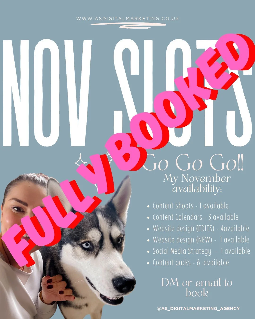 Thank you to all my clients for keeping me so busy! 😍 
Another month fully booked :) 
December slots are coming out next week.