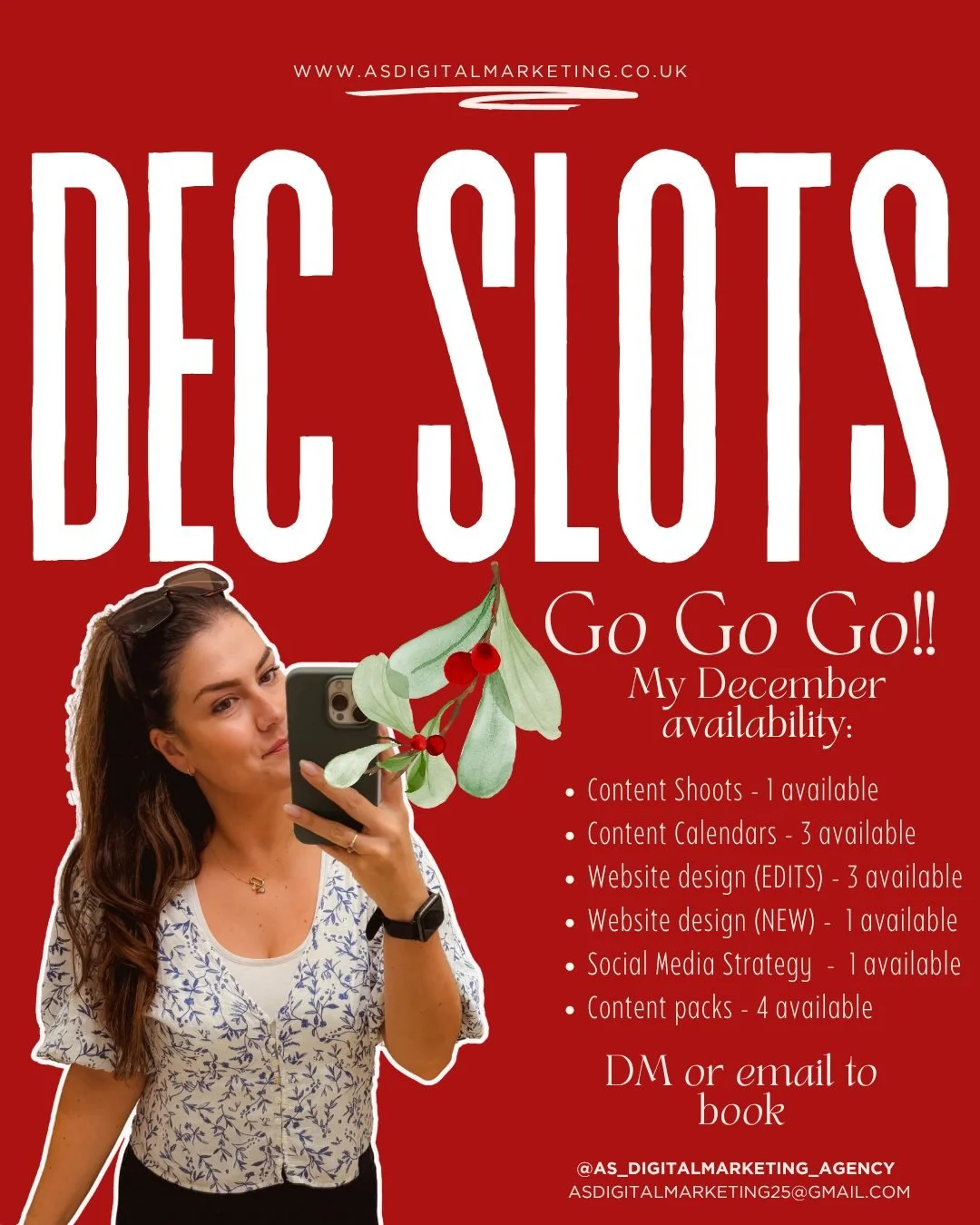 DEC slots available :) 

DM or email to book - Please note my last working day before Christmas will be the 22nd Dec