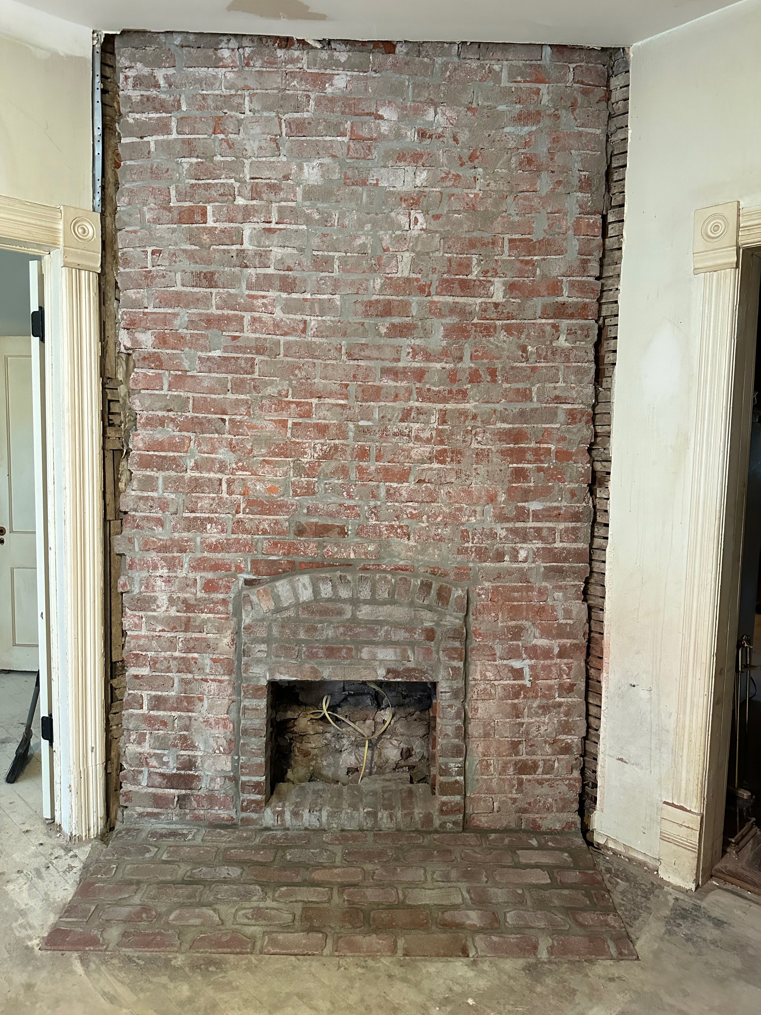 Original brick - had the old coal stove hole rebuilt by Modern Masonry