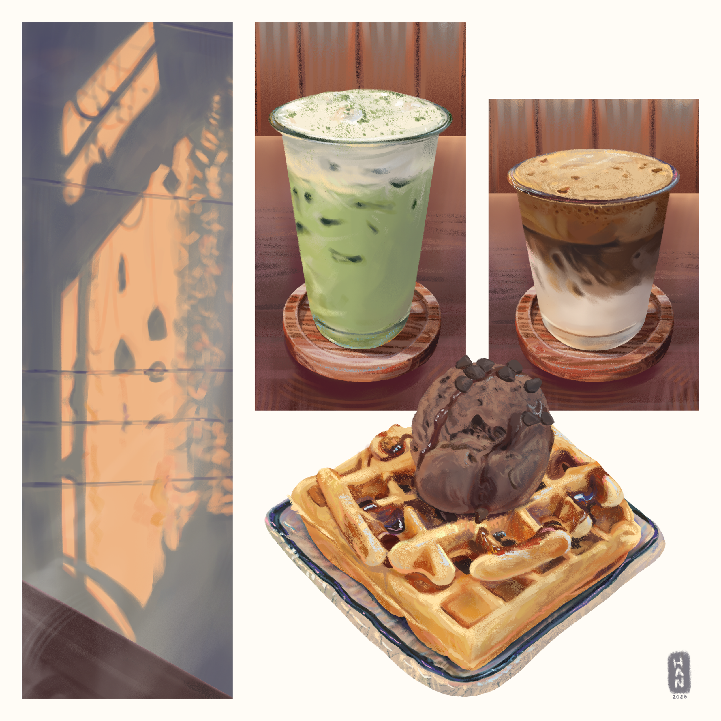 
Quán cà phê đợi một người