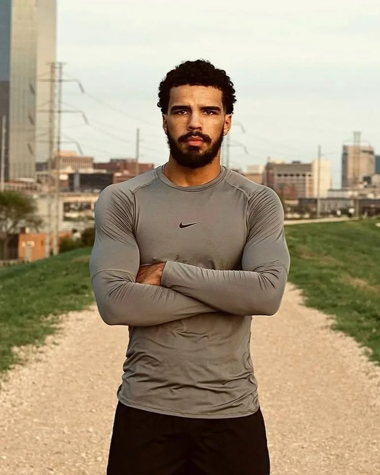 Rising Professional Boxer Cody Davis before a run in downtown Dallas, Texas