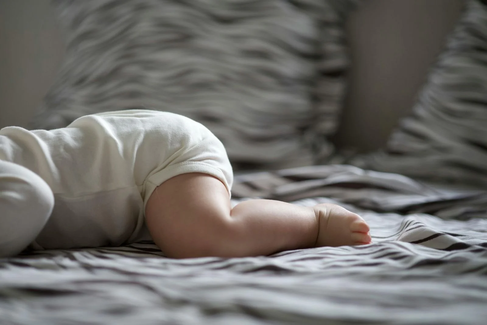 Adorable Baby Sleeping on Soft Bed