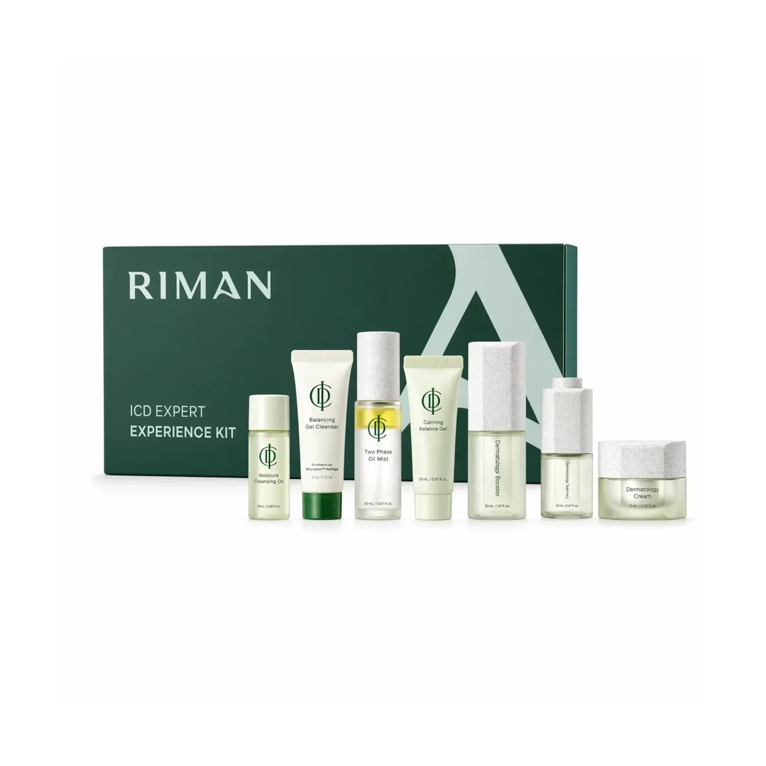 RIMAN incellderm Expert Ritual 7-Piece Travel Skincare Set