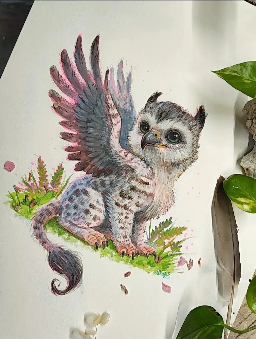 _AVALIABLE_
PIECE: Griffin Guardian;
Gouache on paper, A3;
Price: 310€ + shipping (7€ Esp, 18€ Europe, 24€ UK, 44€ EE.UU.)