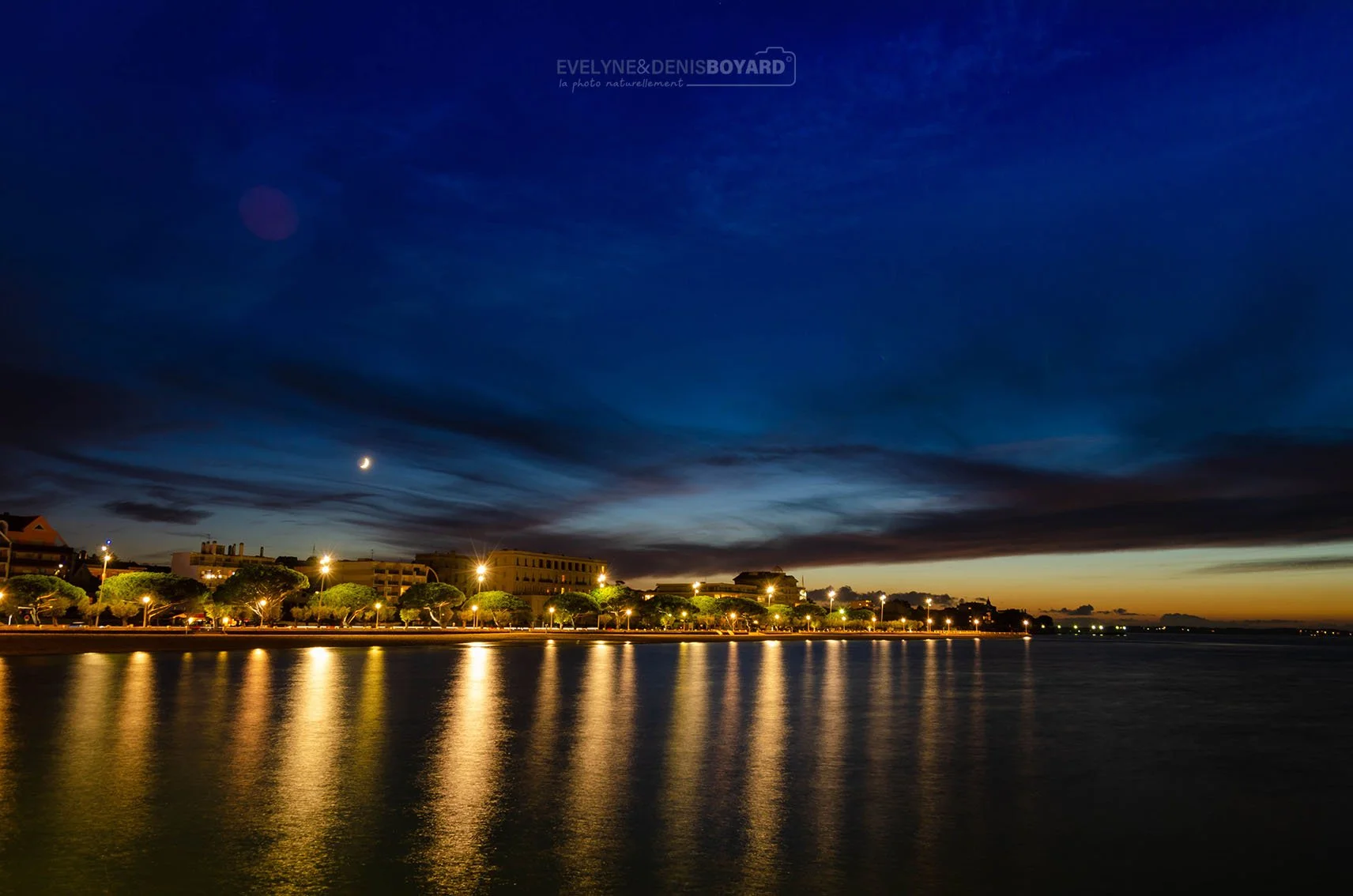 Arcachon, la nuit, bassin d'Arcachon (Gironde).