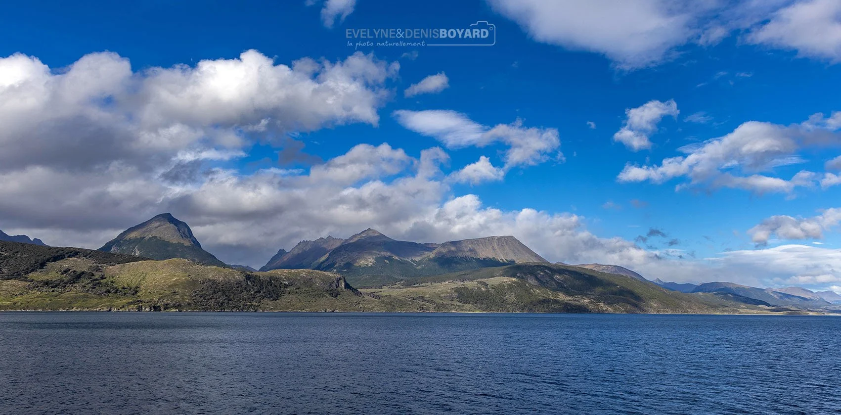 Le canal du Beagle, situé entre l'Argentine et le Chili.