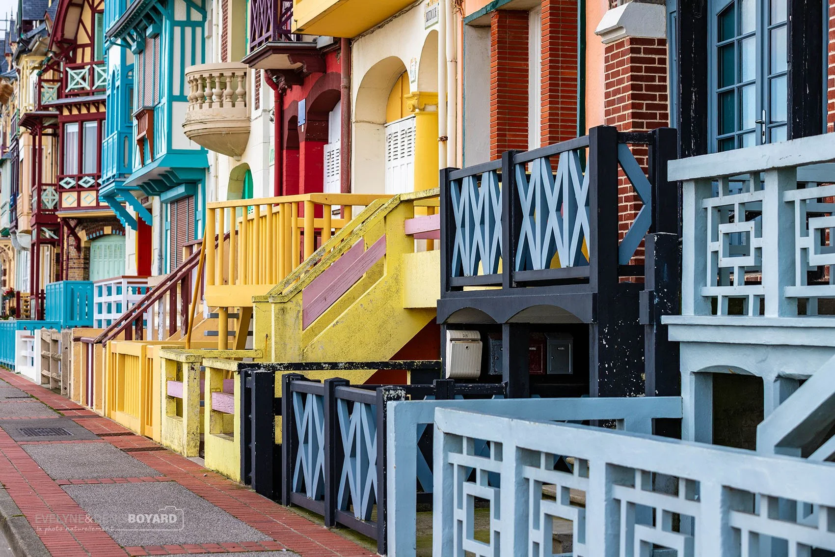 Villas colorées de Mers-les-Bains (Somme).