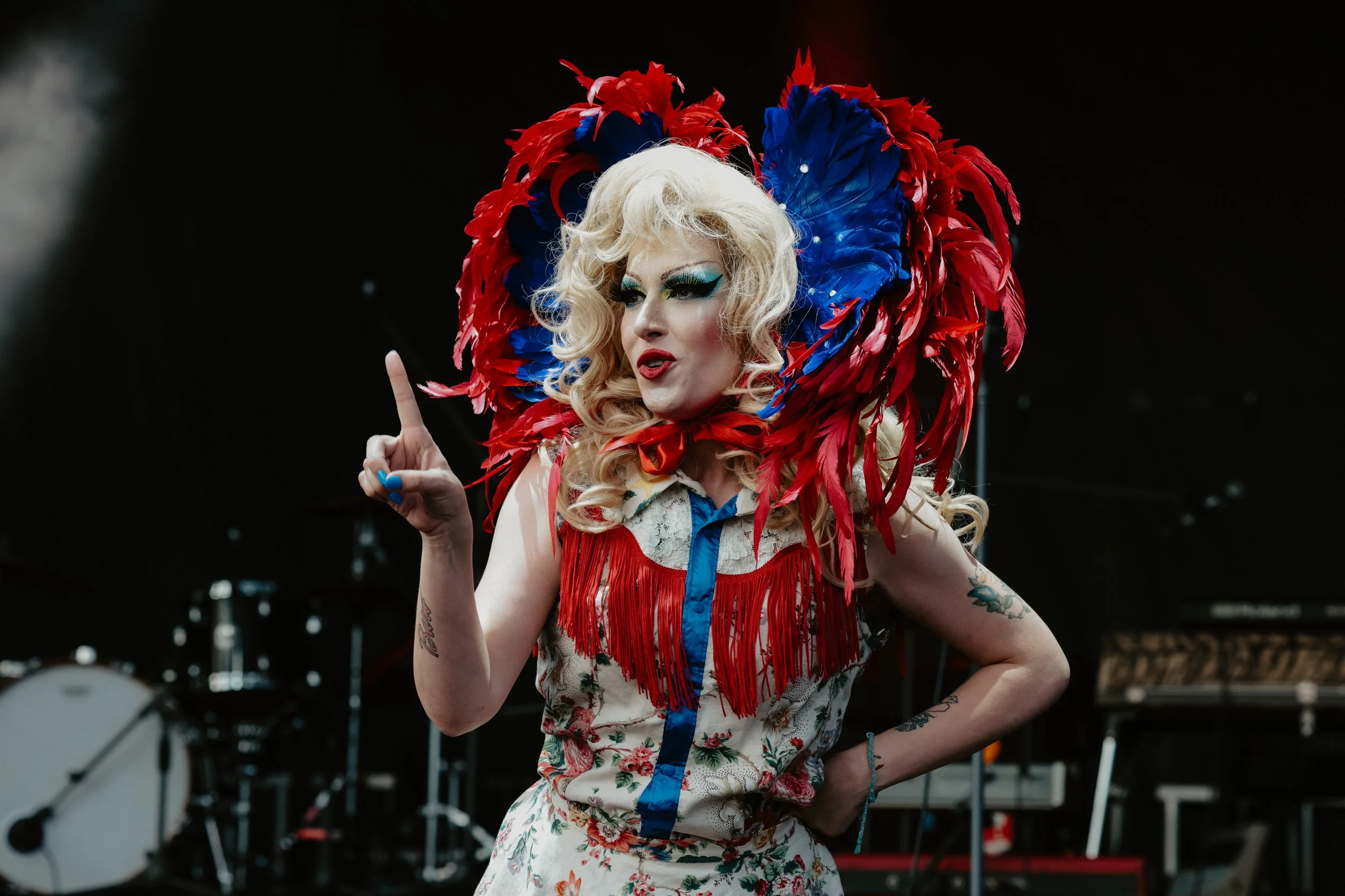 Acadie Rock, 2023. 
Repurposed vintage upholstery, polyester satin, fringe. 
Photo courtesy of Annie France Noël (Annie La Photographe)