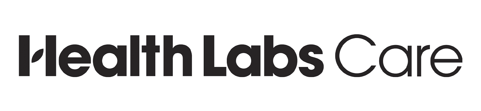 Health Labs Care logo in black bold font