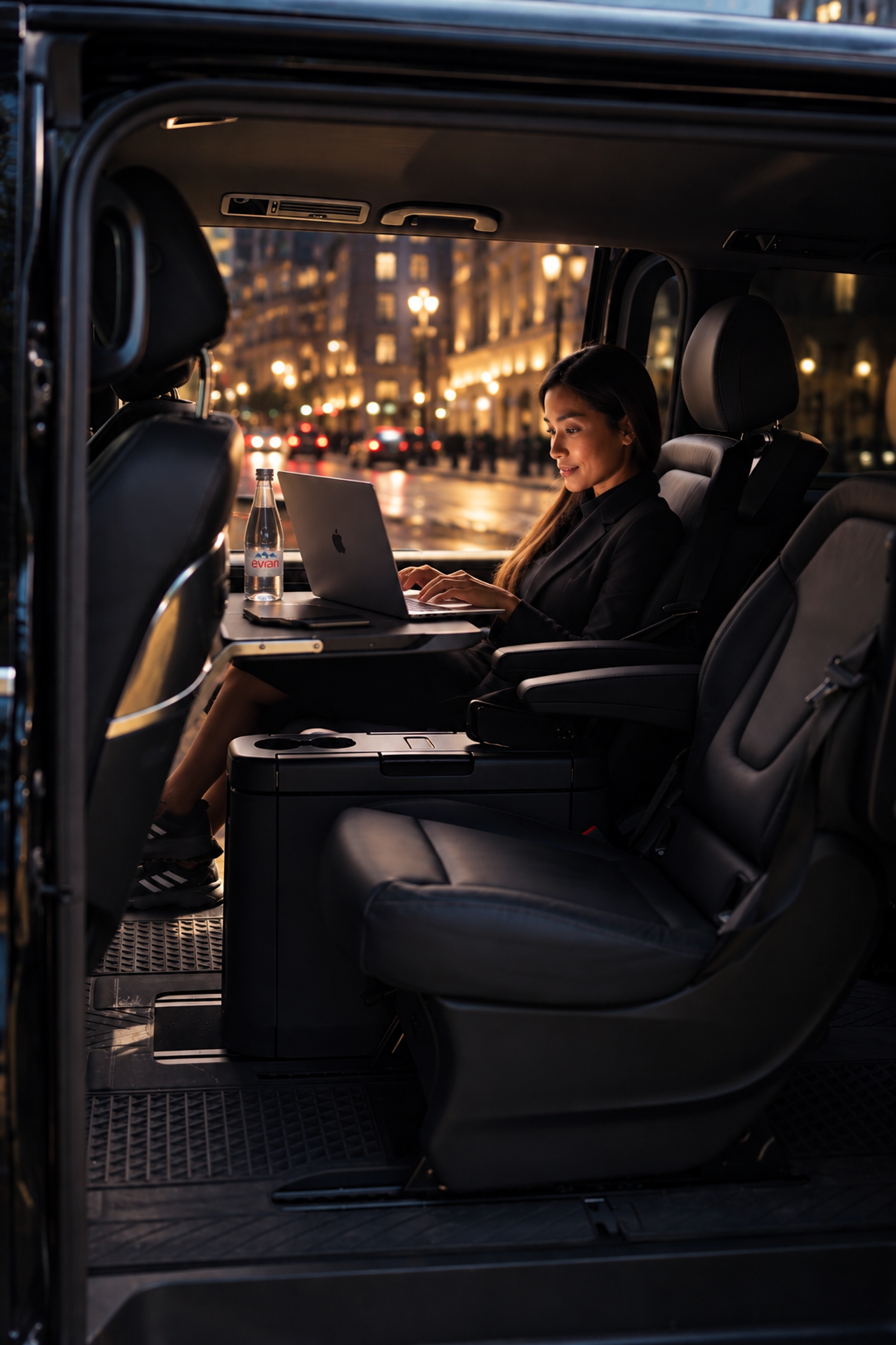 Mercedes-Benz V-Class Exclusive Line interior for private Copenhagen Airport chauffeur transfers