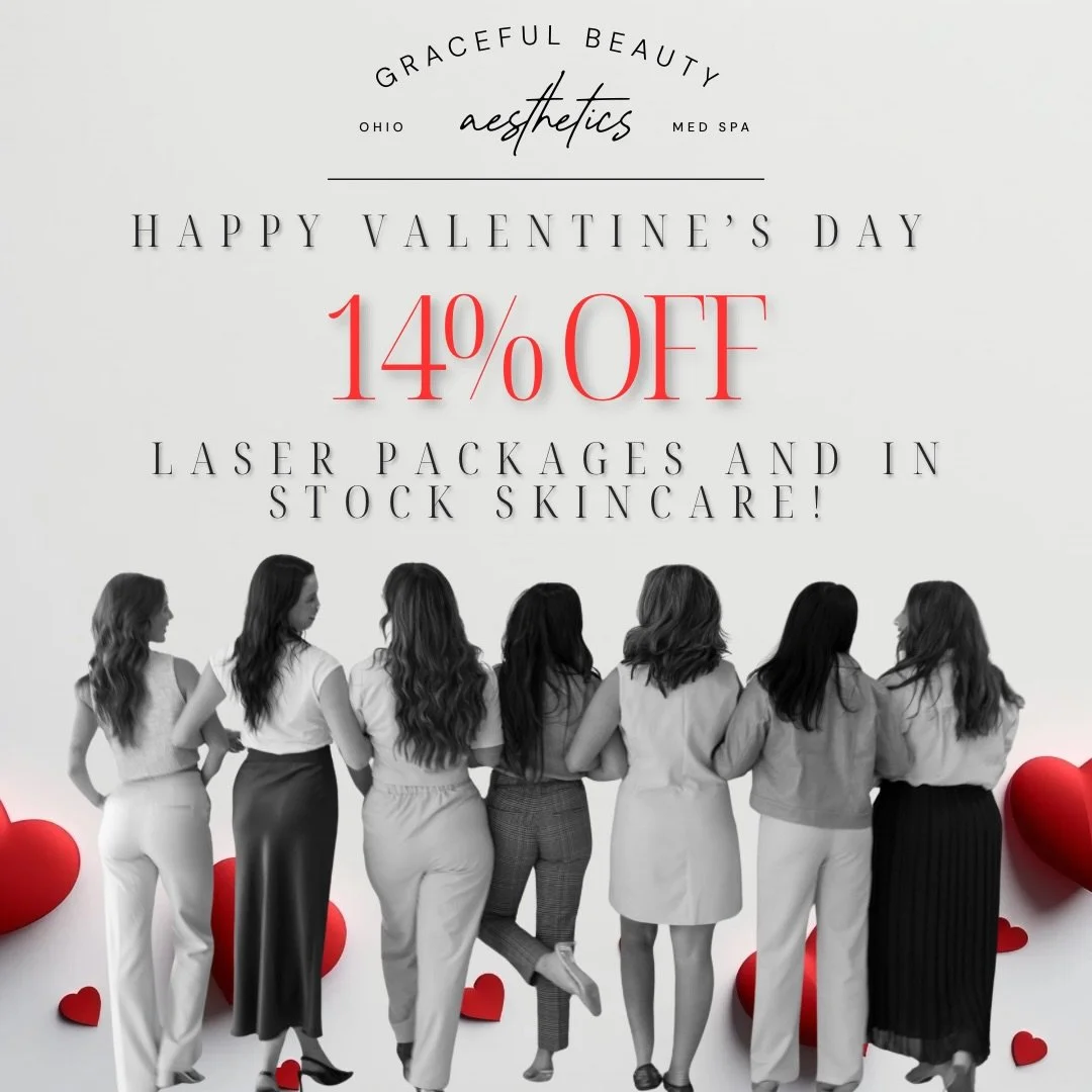 Happy Valentine&rsquo;s Day!💋

Feel the love today with 14% off any laser service package + in-stock skincare &mdash; available today only.

To secure this special:
&bull; must message or call today to purchase
&bull; all laser packages will be bank