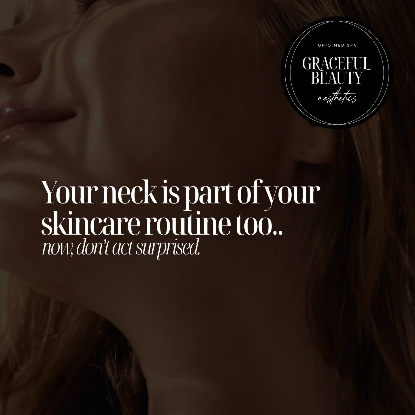 Hot take:
You can&rsquo;t have a 10/10 face routine and a 2/10 neck routine and expect it to blend.😅

Your neck + chest have thinner skin, less oil production, and take a ton of sun exposure over time&hellip; so if they&rsquo;re not part of your rou