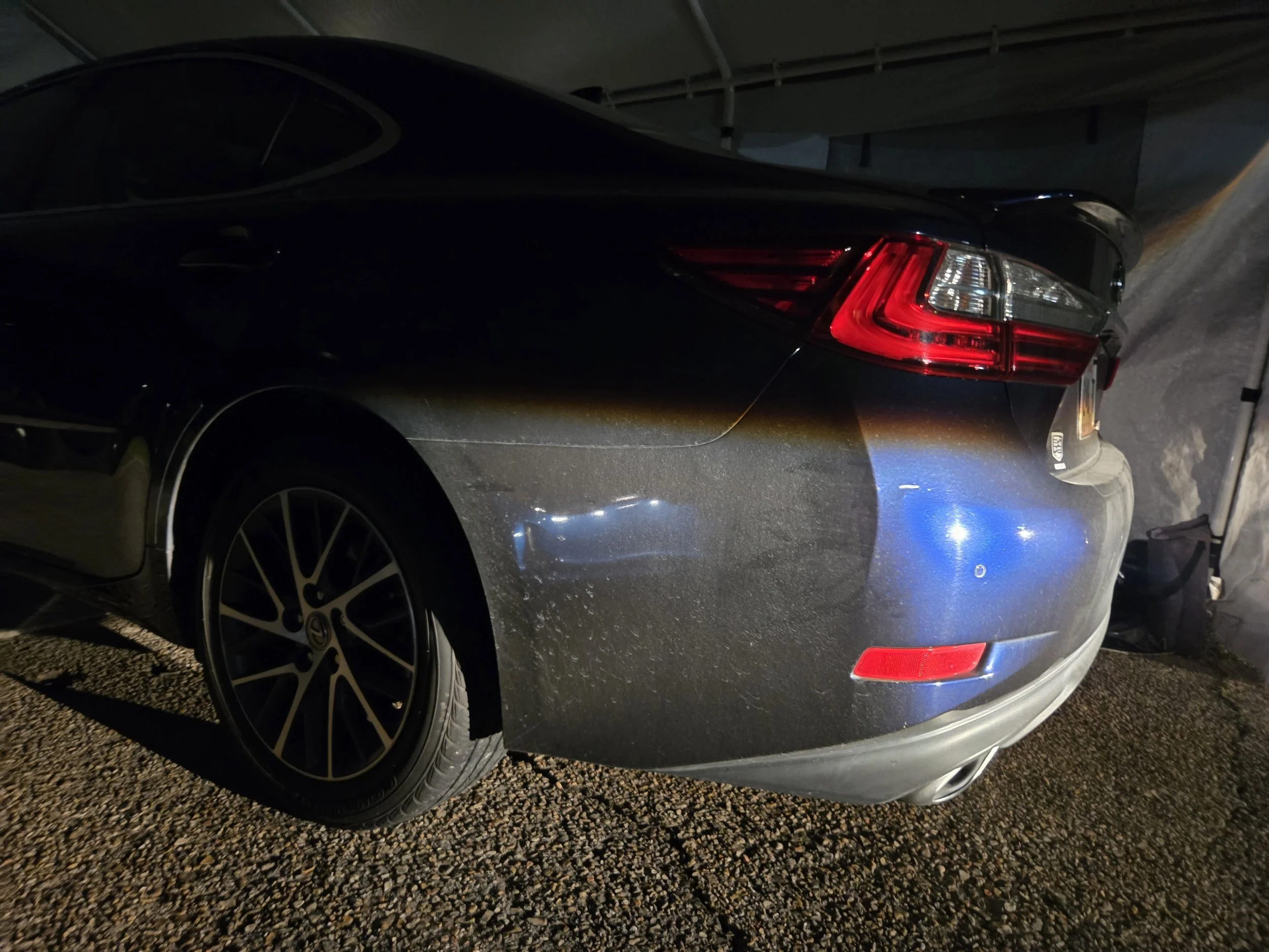 Lexus sedan before detailing.
