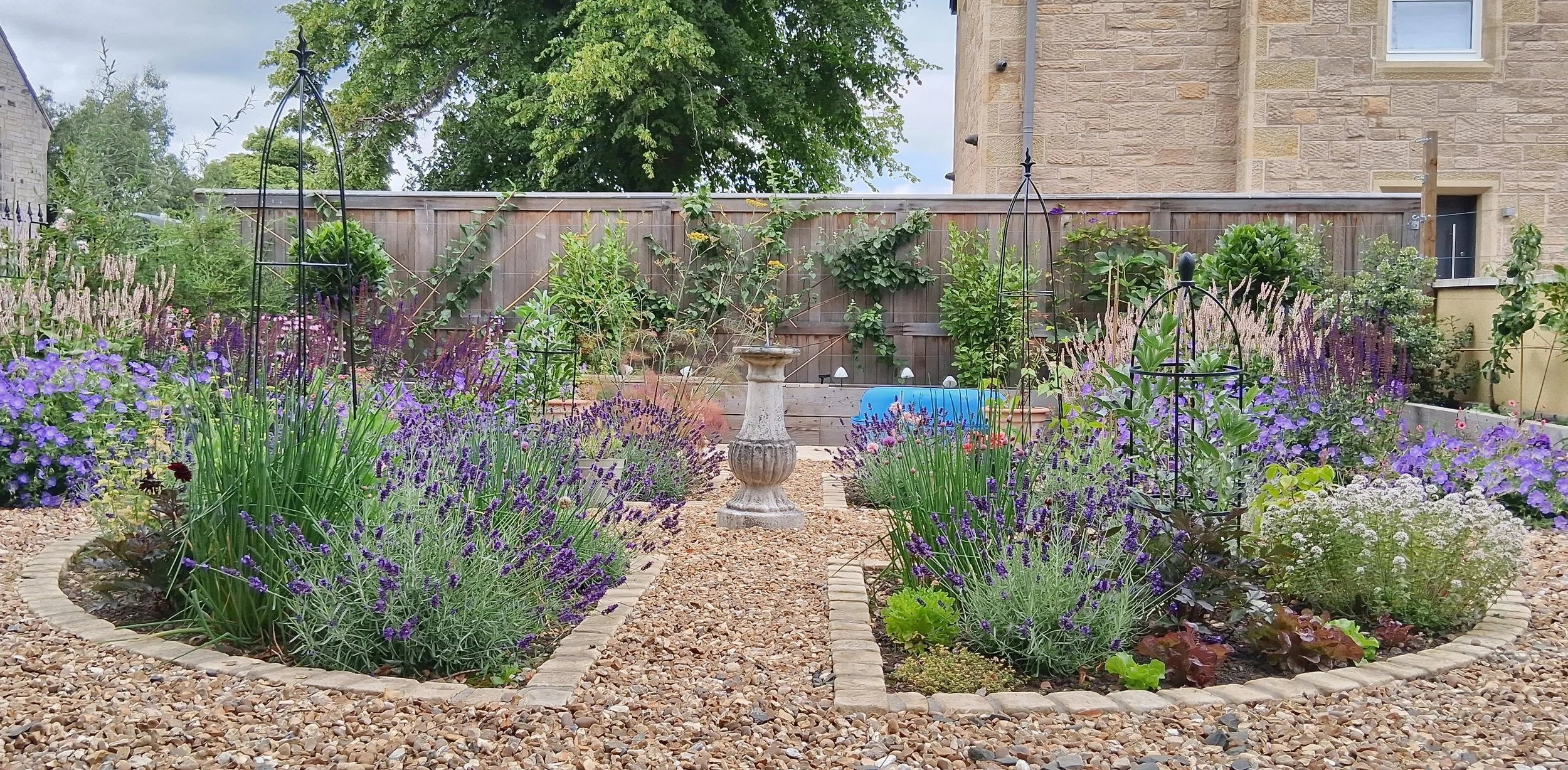 Beautiful parterre garden, Edinburgh