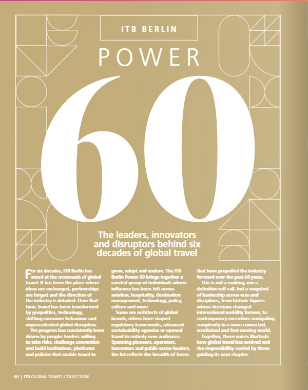 Named in ITB Berlin’s Power 60 