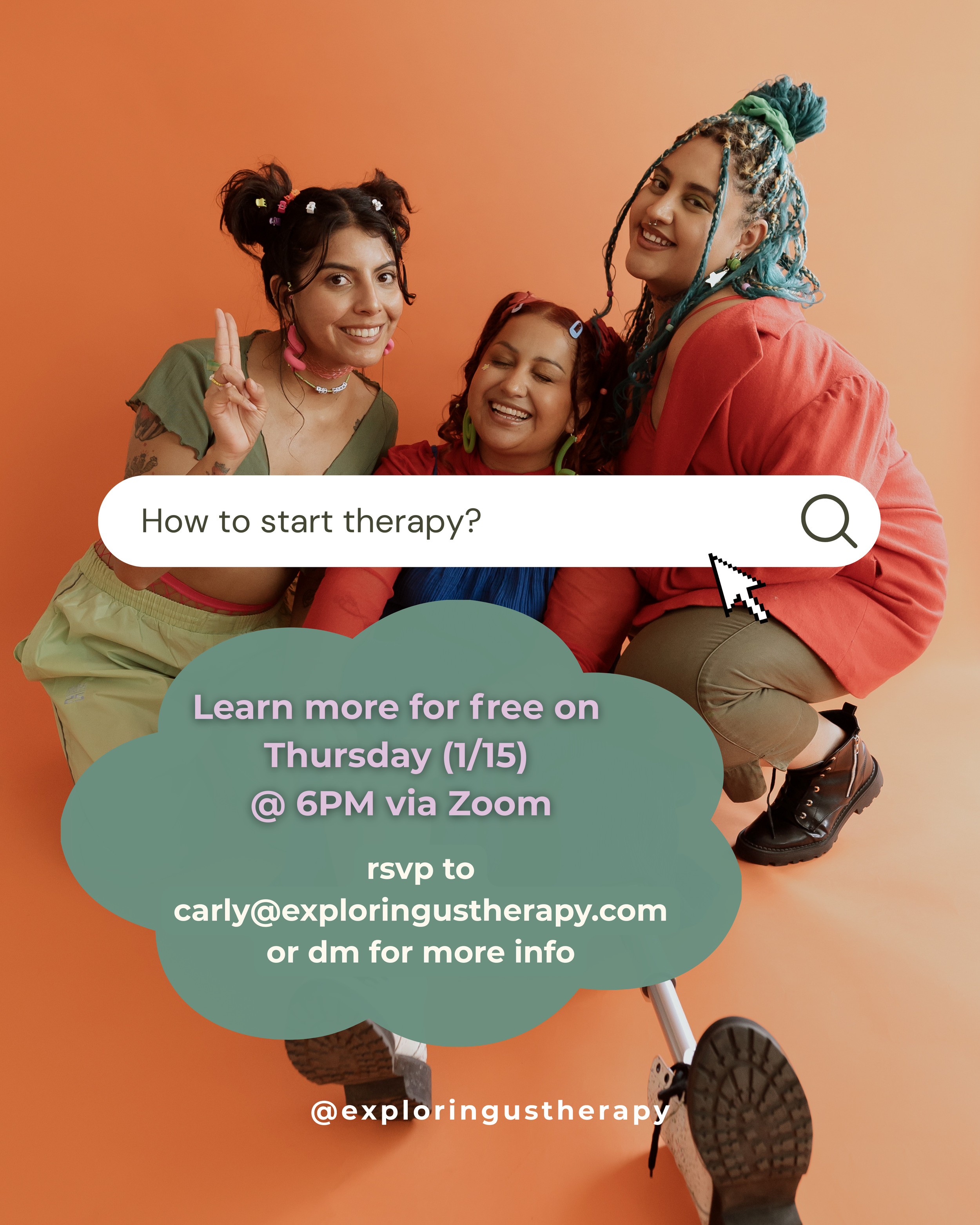 (Literally) How Do I Start Therapy? Workshop (Thursday, 1/15 at 6PM)