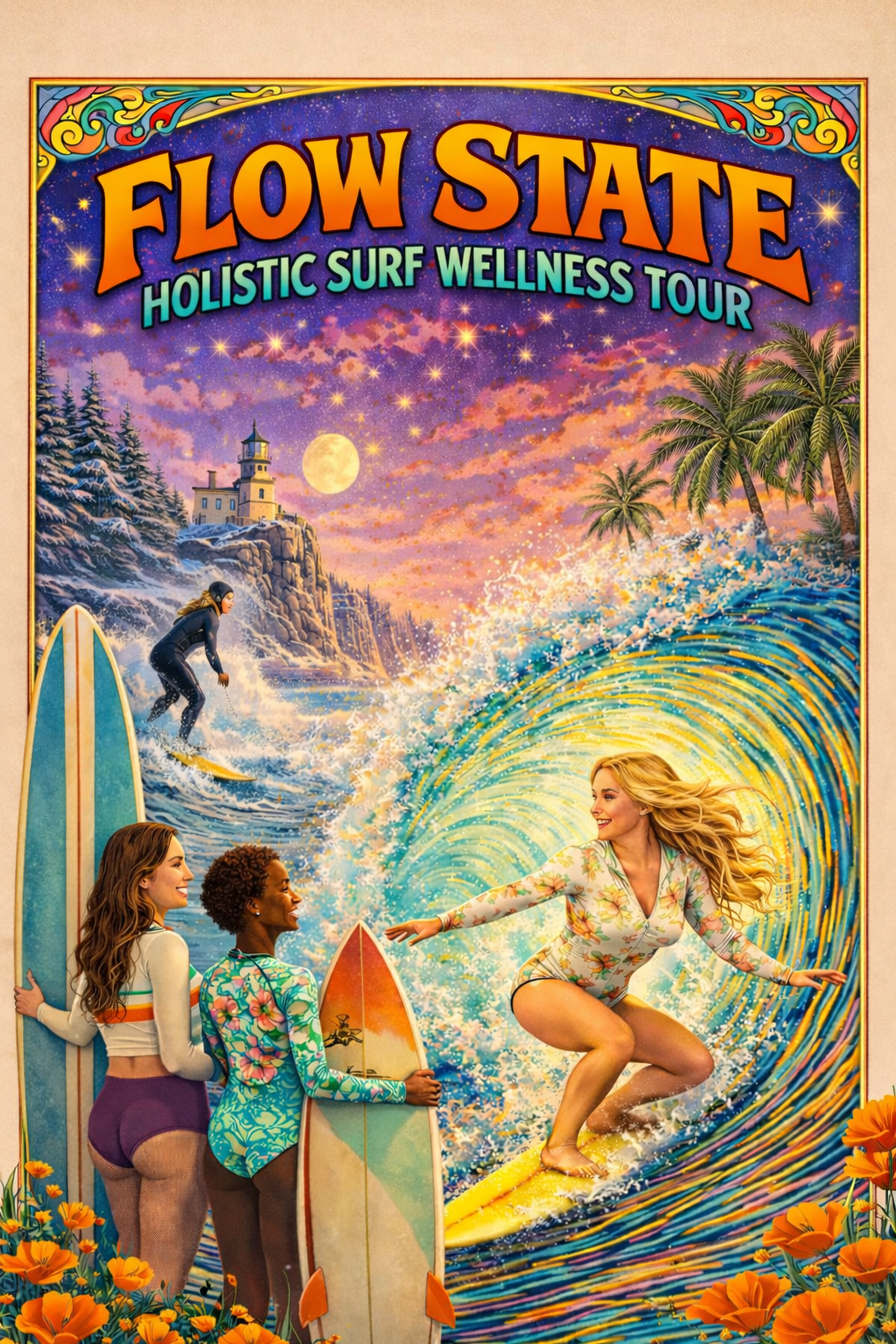 Flow State Wellness Tour Poster 2026