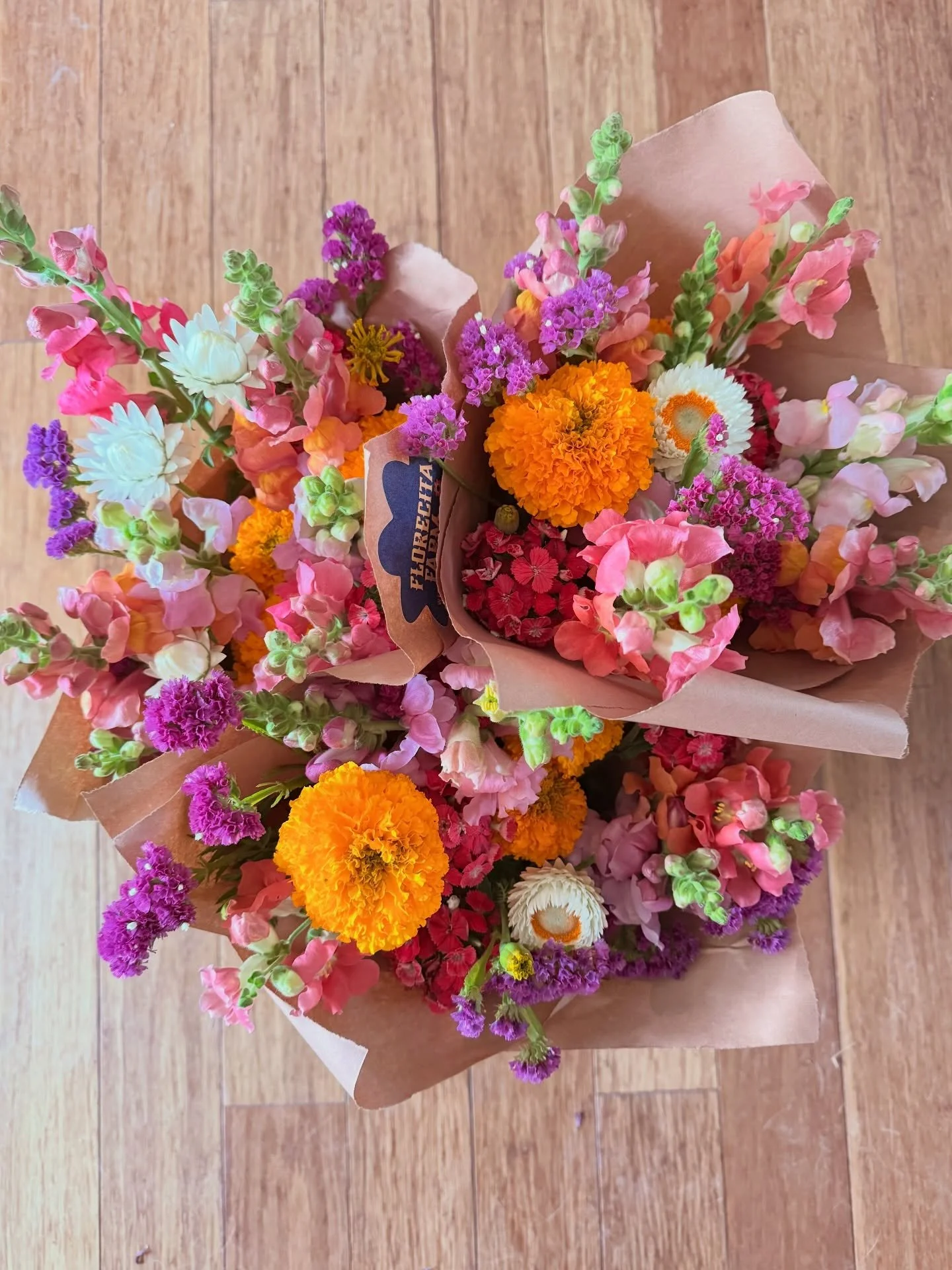 A bucket of punchy summer bouquets 😋 we&rsquo;re just a few months away from flower season! 🌸 with Valentine&rsquo;s Day around the corner checkout our website to gift a bouquet subscription! The best deal we offer on our premium spring blooms! 

#