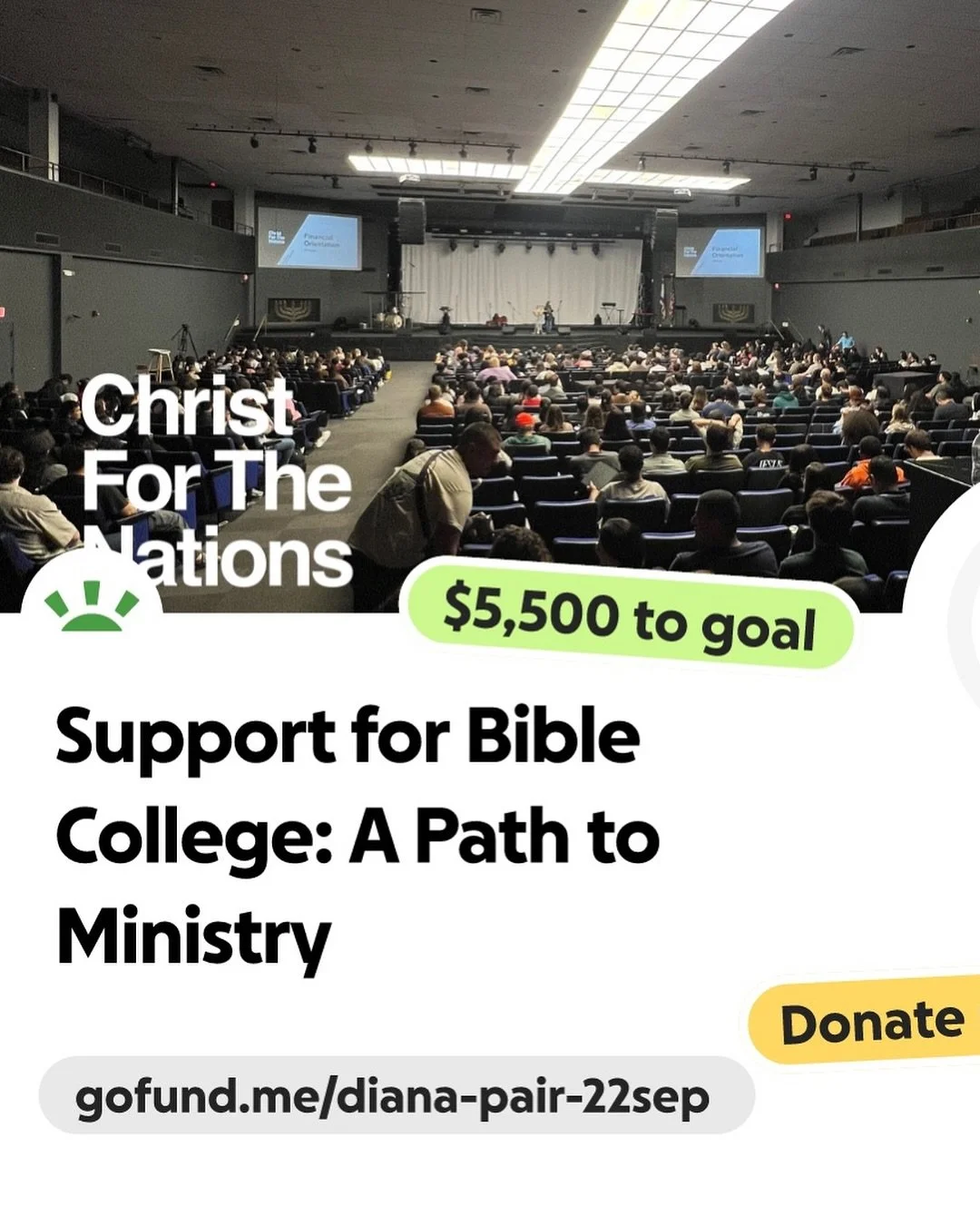 Hey friends 💛
I am fundraising to meet my financial goals for this semester&rsquo;s tuition. If you feel led to sow into this season of ministry preparation, I&rsquo;d be so grateful. Every prayer, every share, and every gift means more than I can s