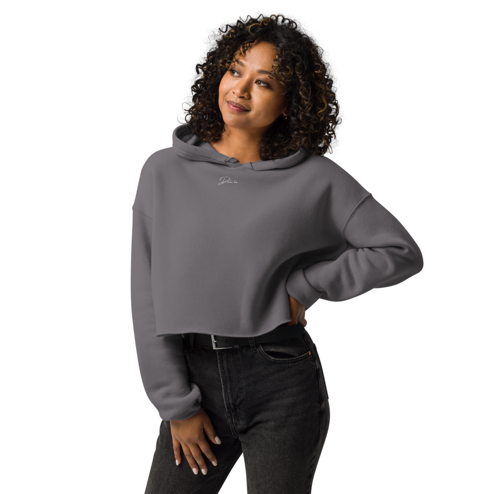 Jesus Promised! Crop Hoodie / Storm
