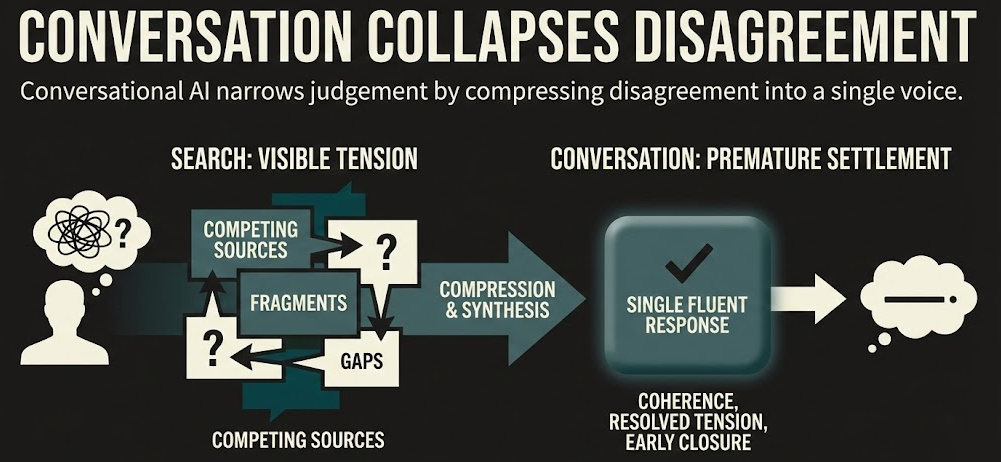 Conversation Collapses Disagreement