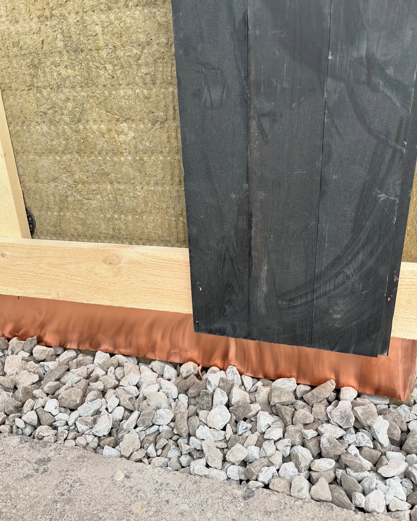 Mockup of our siding, flashing, and drainage detail in Picton. I&rsquo;m still waiting on the rest of the copper flashing, but I&rsquo;m so excited to see this one go up.