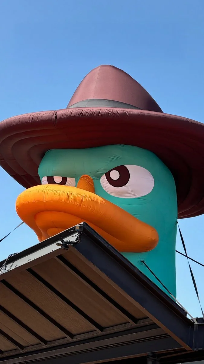 15' Perry the Platypus Inflatable Bust — BIGGER THAN LIFE