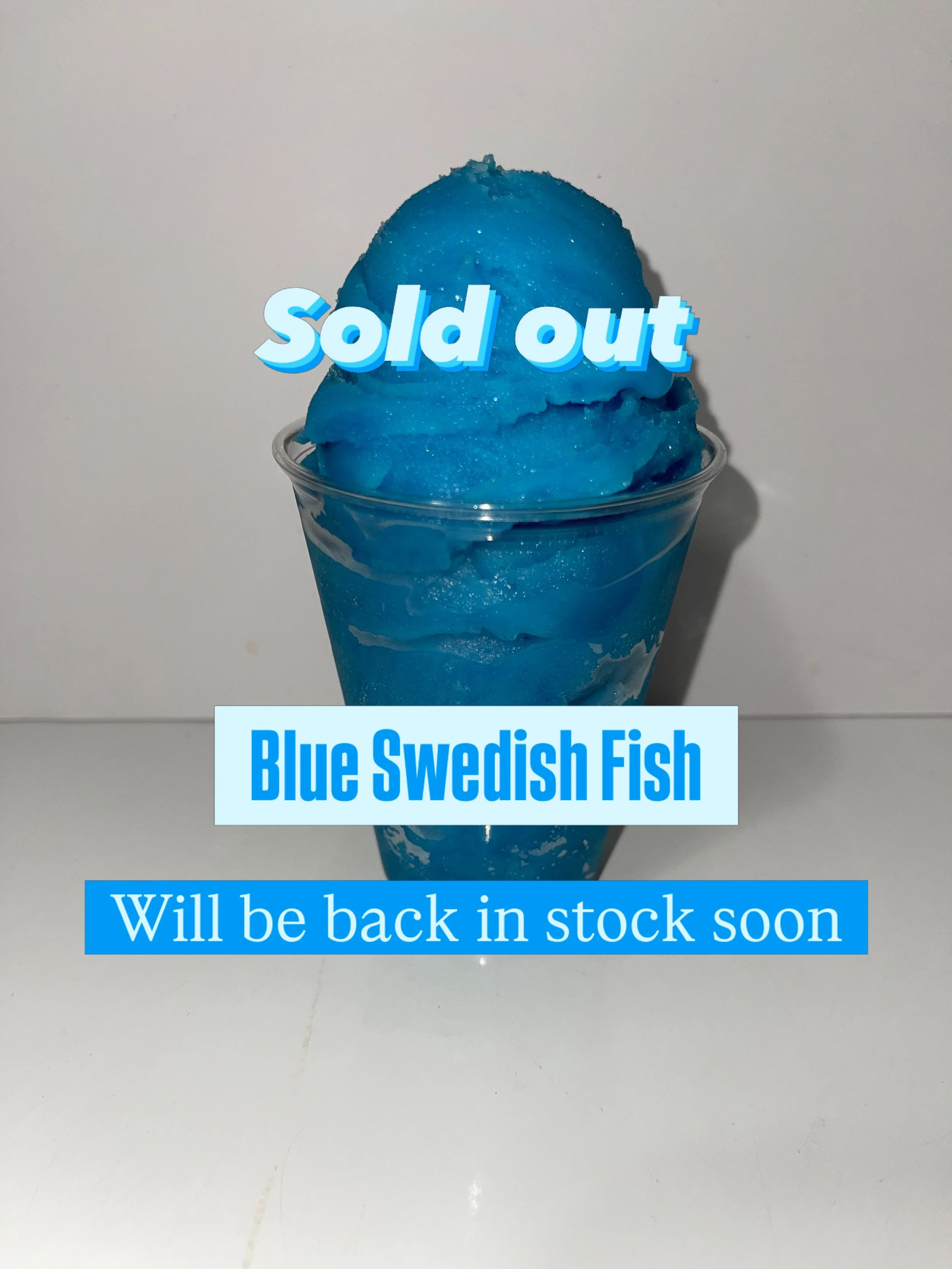 Y&rsquo;all showed out today 😮&zwj;💨💙
Our famous Blue Swedish Fish Water Ice is officially SOLD OUT!

Thank you to everyone who came through and grabbed a cup before we ran out. This flavor has definitely become a fan favorite 🍧🔥

Don&rsquo;t wo