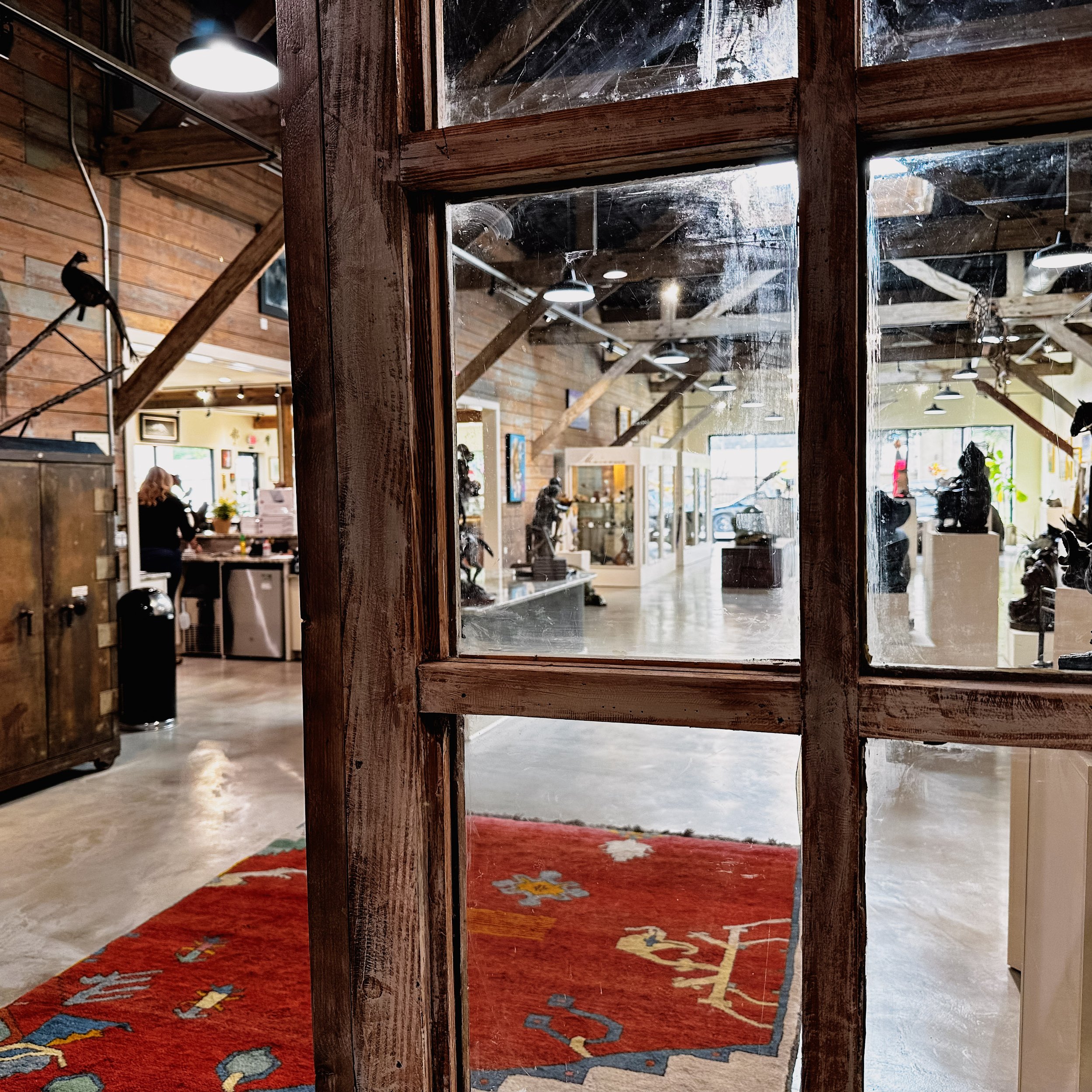 Old world and hand crafted go hand in hand in this rustic showroom.