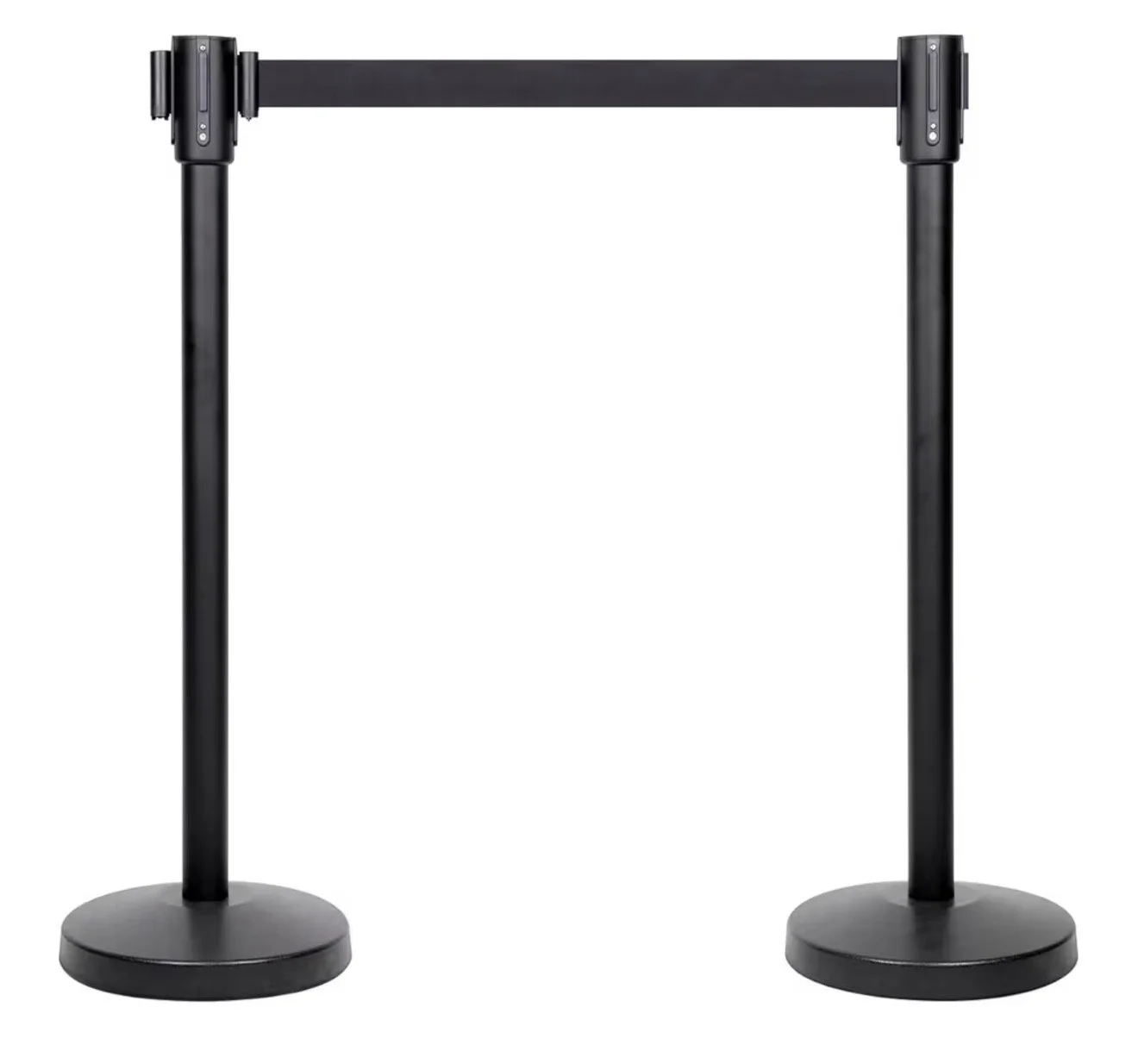 Black Stanchions with Rectangular Belts