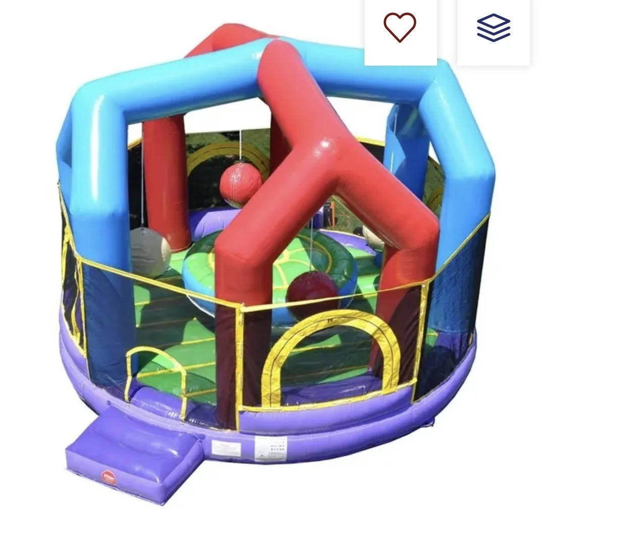 Retro Inflatable Wrecking Ball Game/ Joust game combo