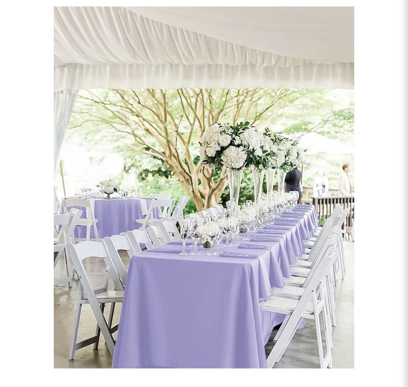 60”x126” Premium Polyester Tablecloths (Available in a variety of colors)