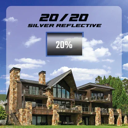 20/20 Silver Reflective architectural window film.