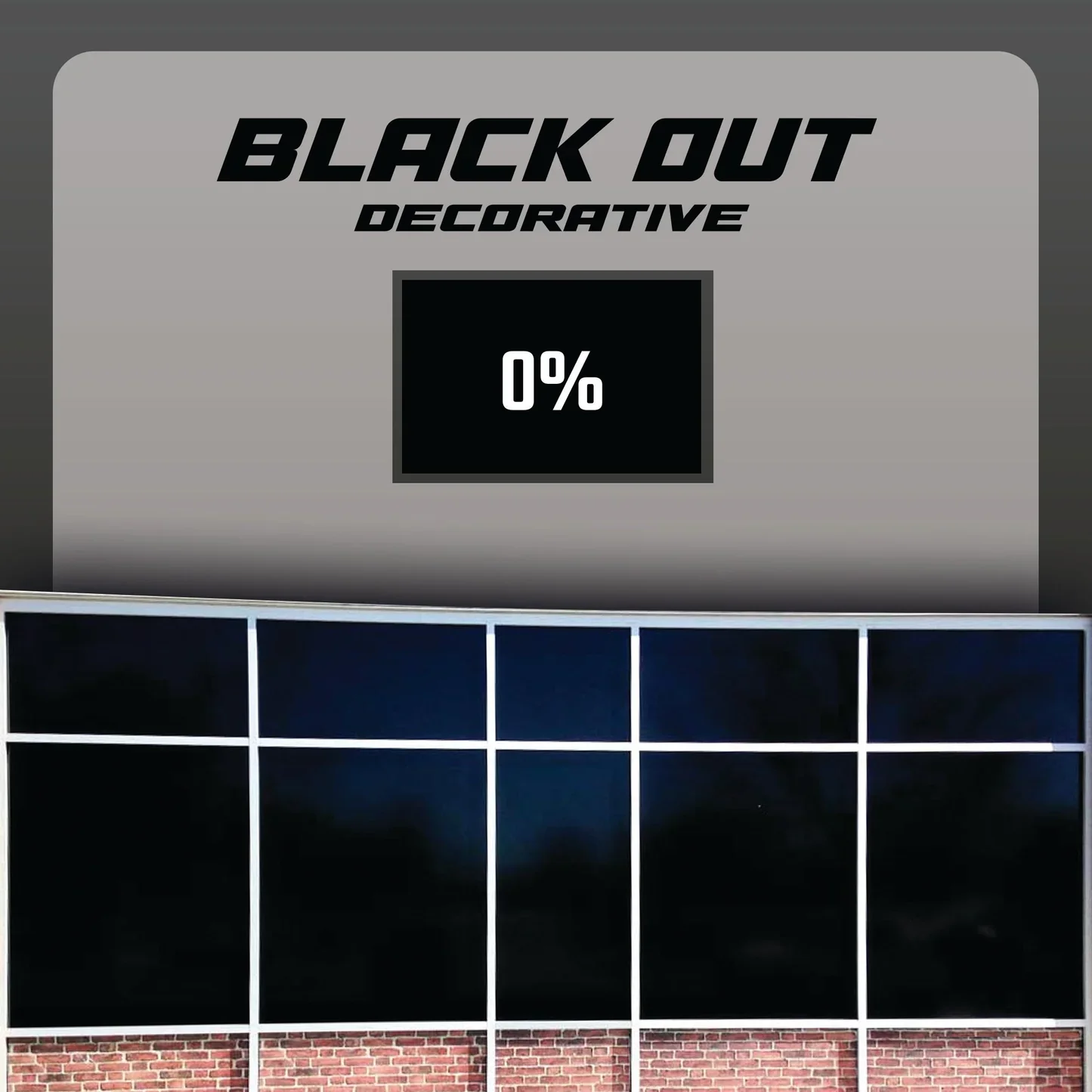 Blackout architectural window film.