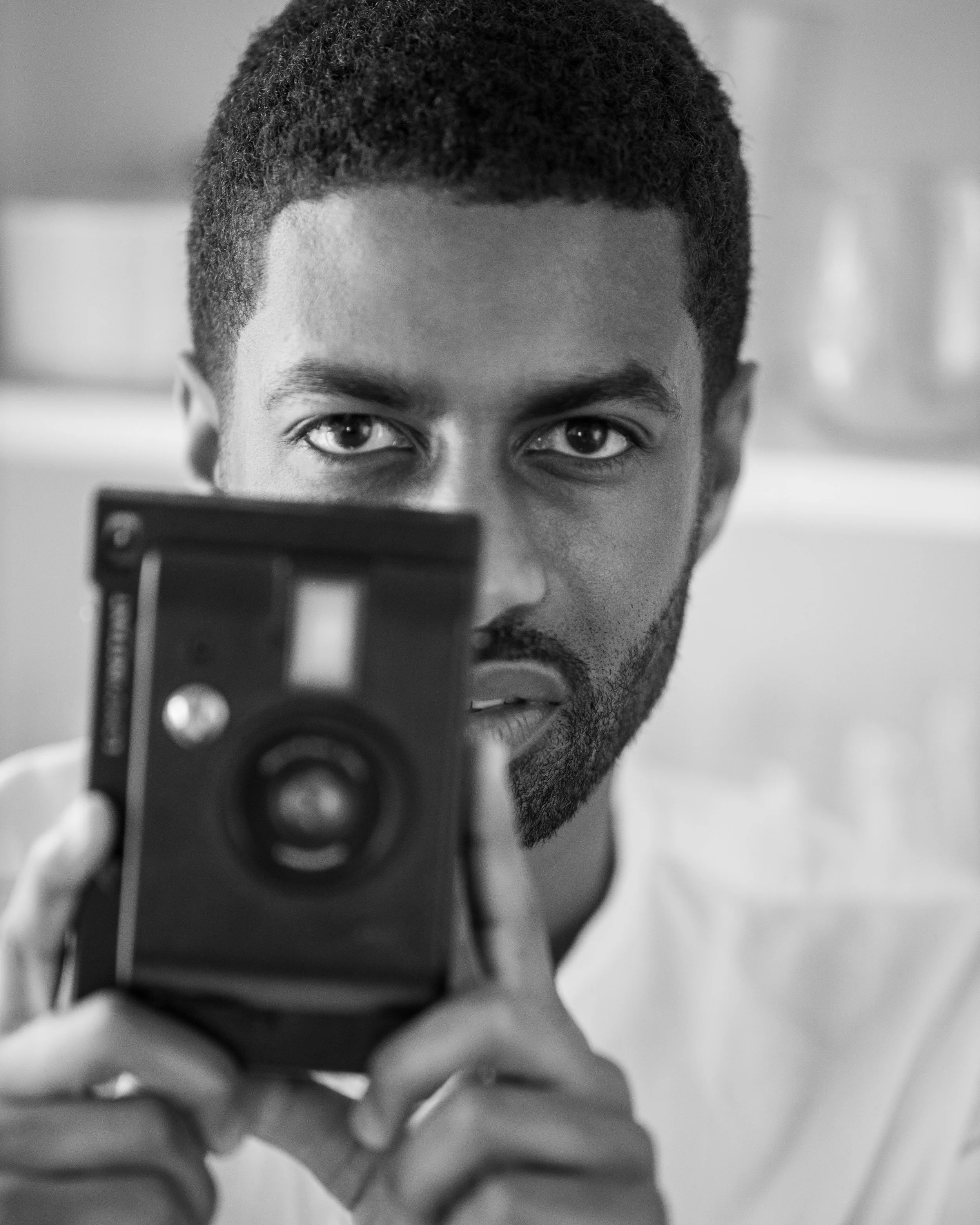 Portrait of Patrick Sims photographed at home in Austin, Texas.