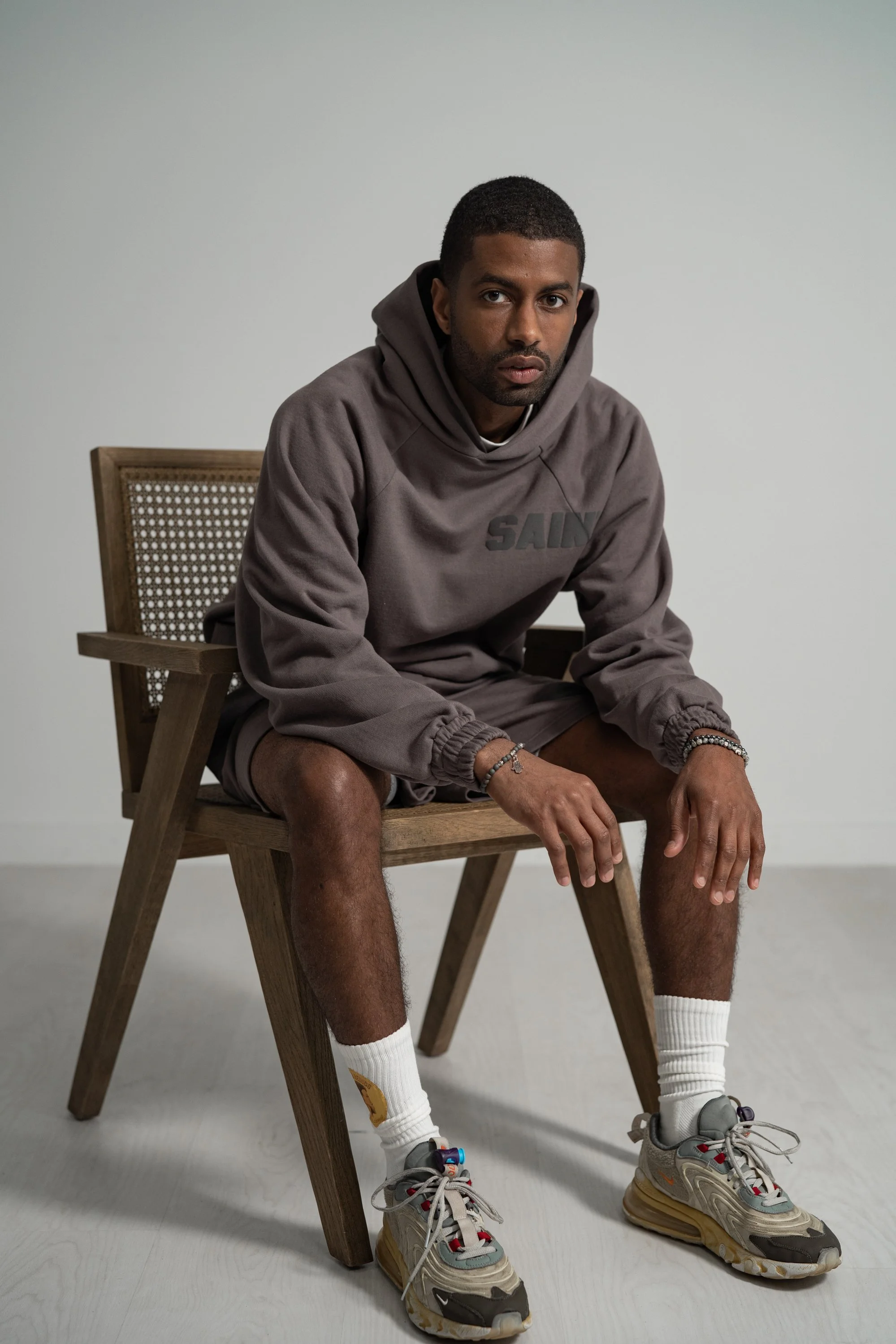 Patrick Sims in a fashion campaign for Saint Alexander.