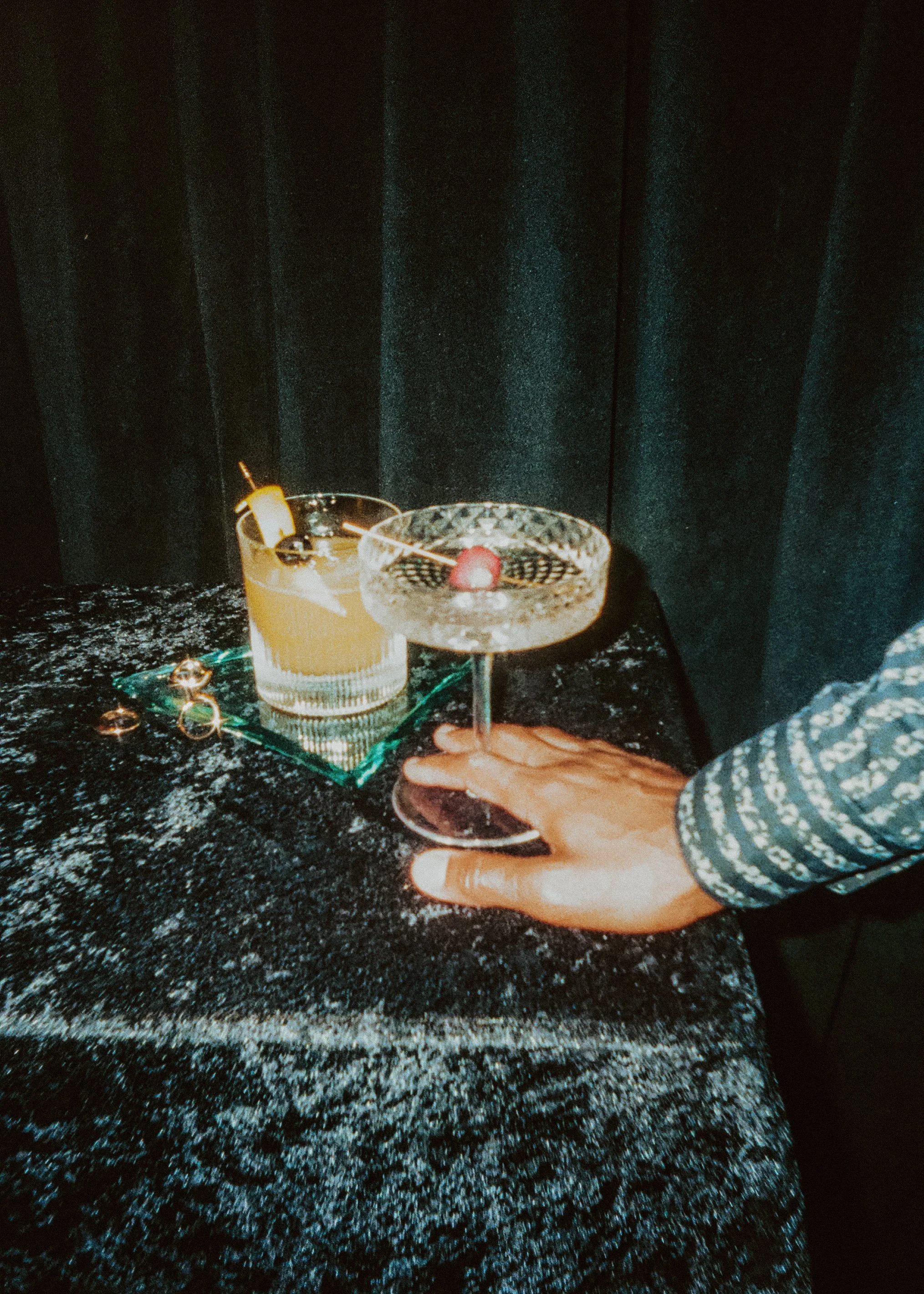 Patrick Sims at Brass Poppy, the cocktail lounge inside Hotel Van Zandt.