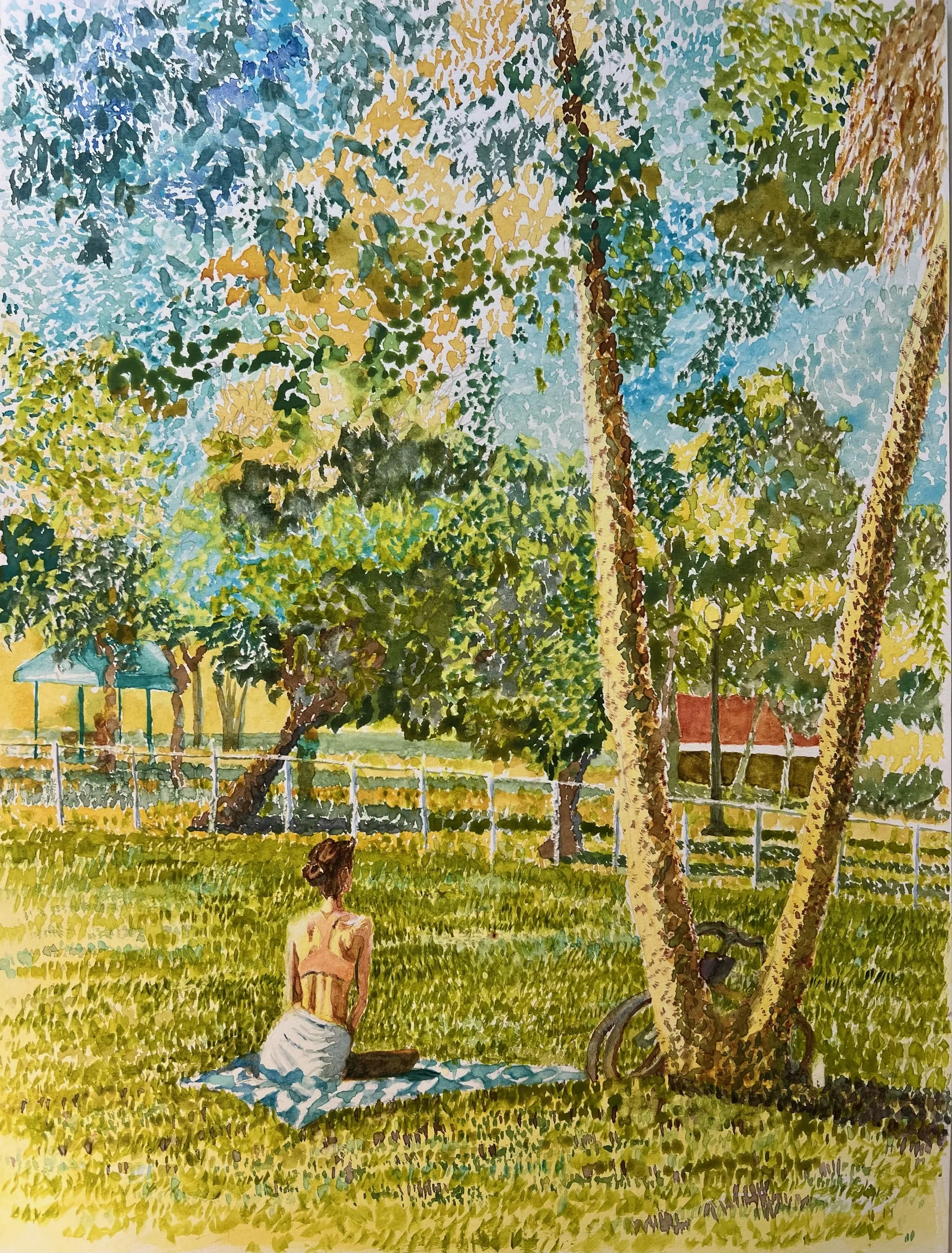 A Day At The Dog Park - 12 x 16 - $500
