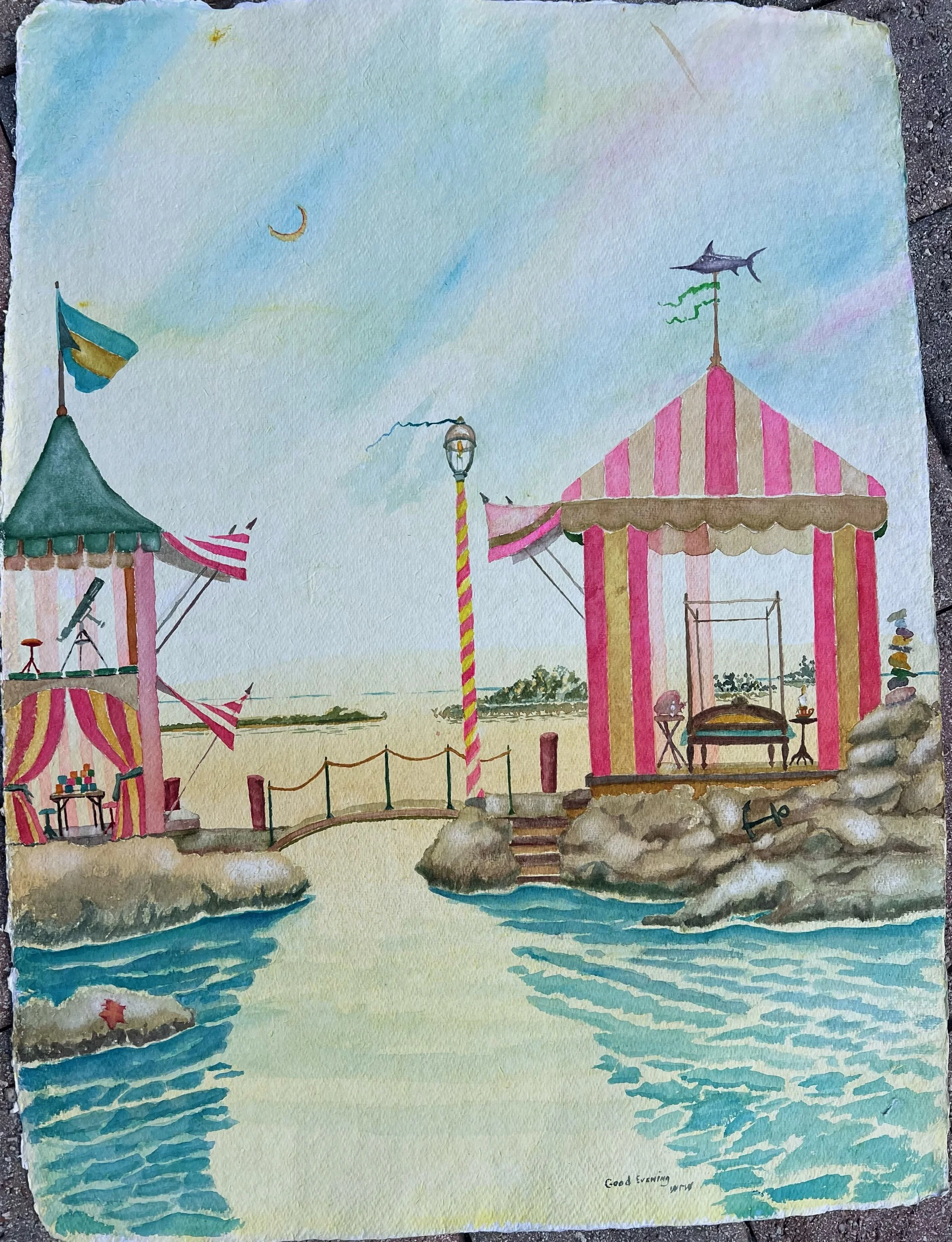 Morning Island- Watercolor- 22x31- $1000