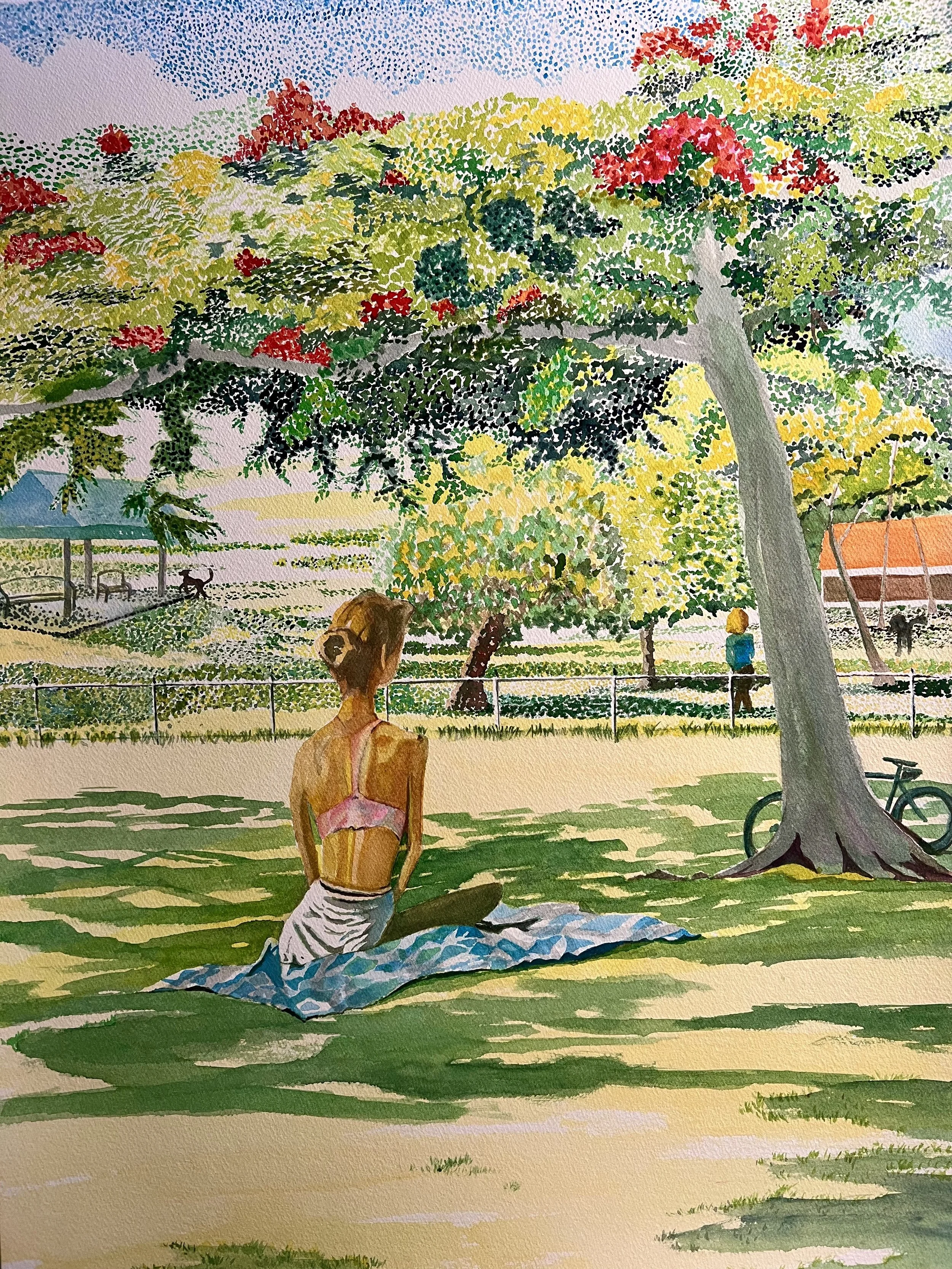Day at the Dog Park - 22 x30 - $1200