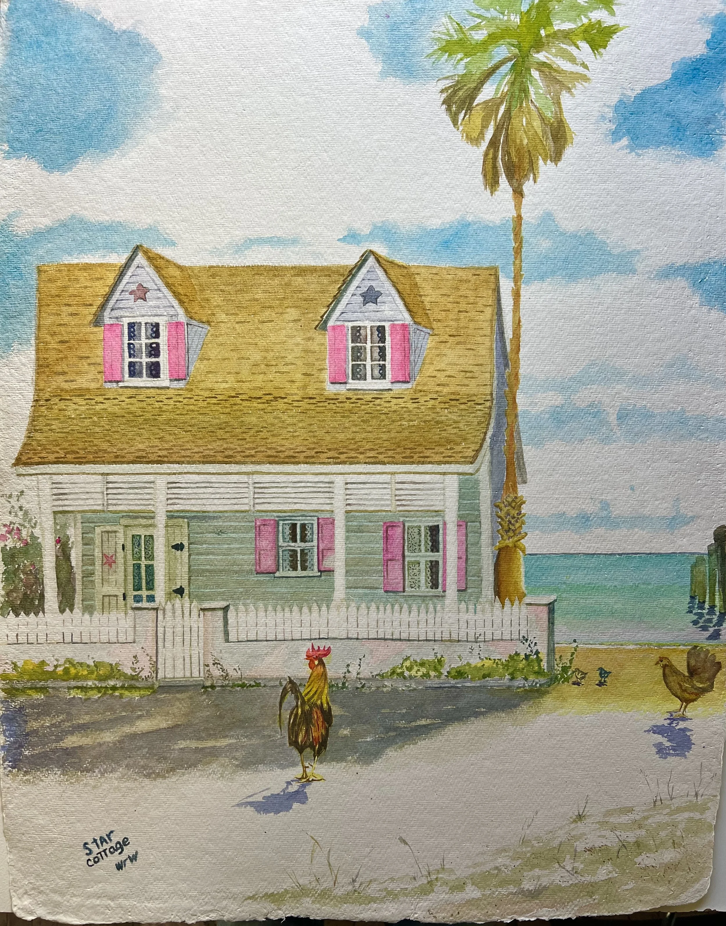 Restored House, Star Cottage- Watercolor - 23x36- $1000