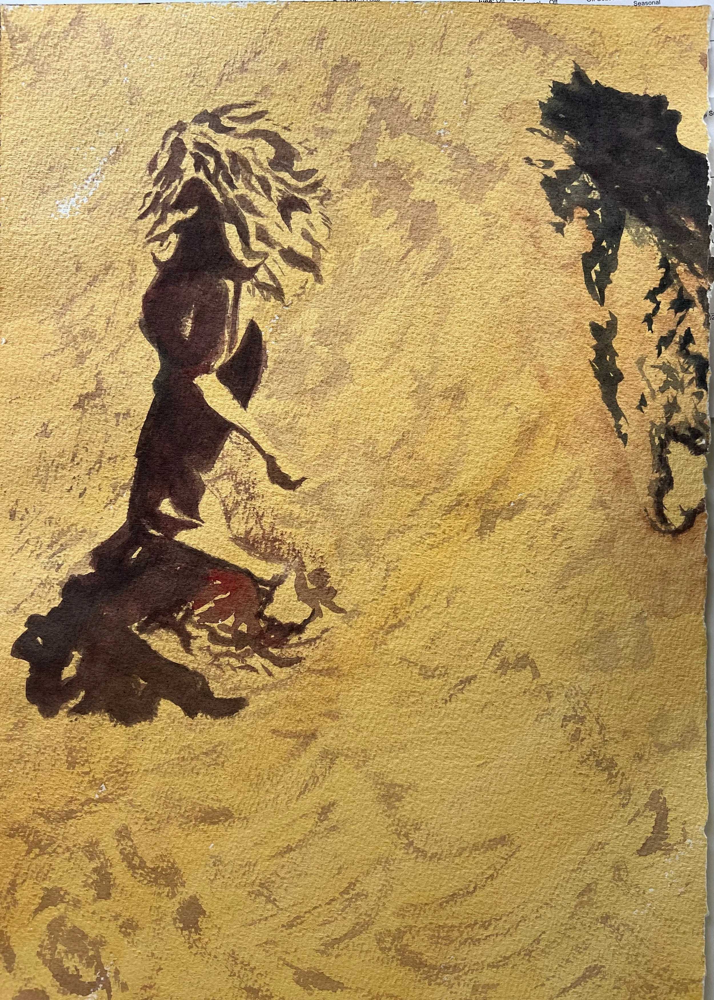 Walking Through Low Tide- Watercolor- 12x18- $500