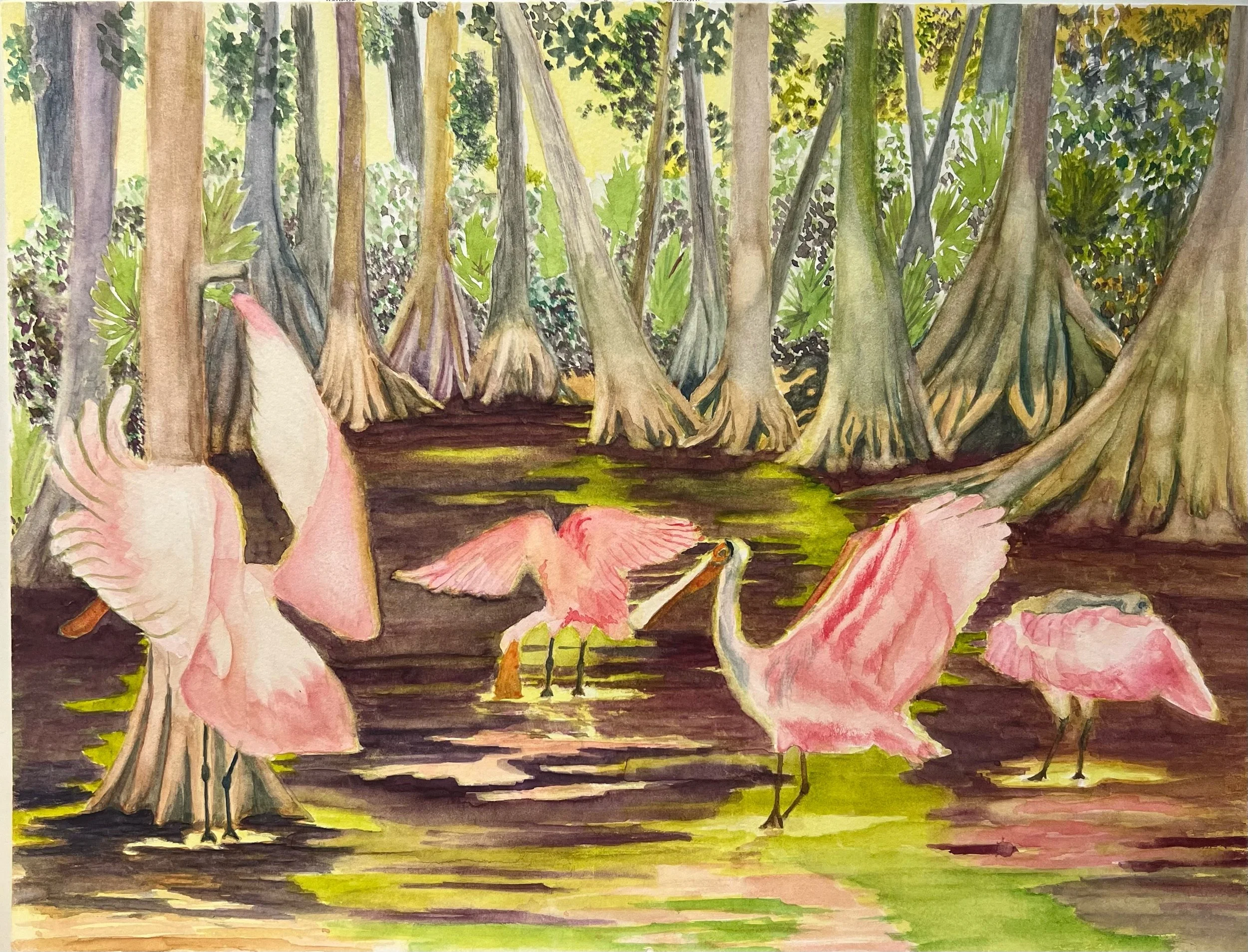 Waking Up- Watercolor- 12 x 16 - $500