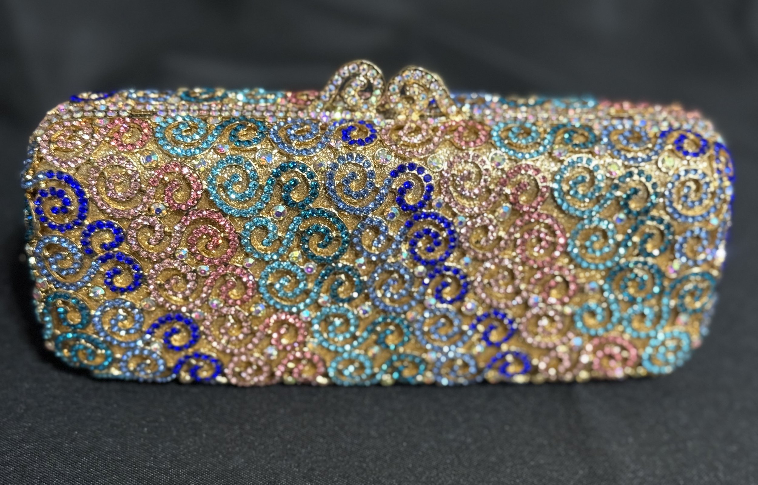 Boutique de Fgg Rainbow Rhinestone Clutch