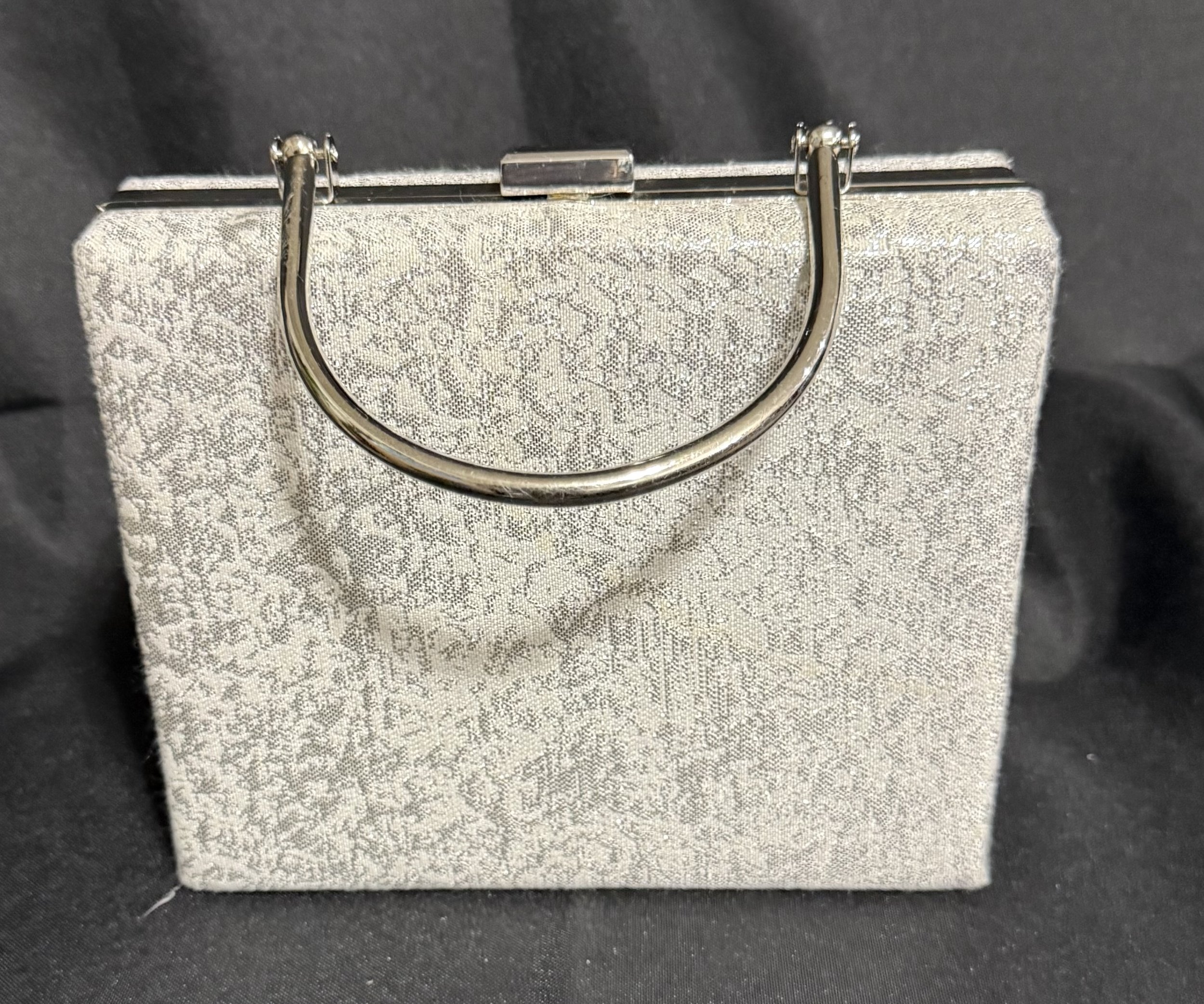 Silver Clutch With Handle